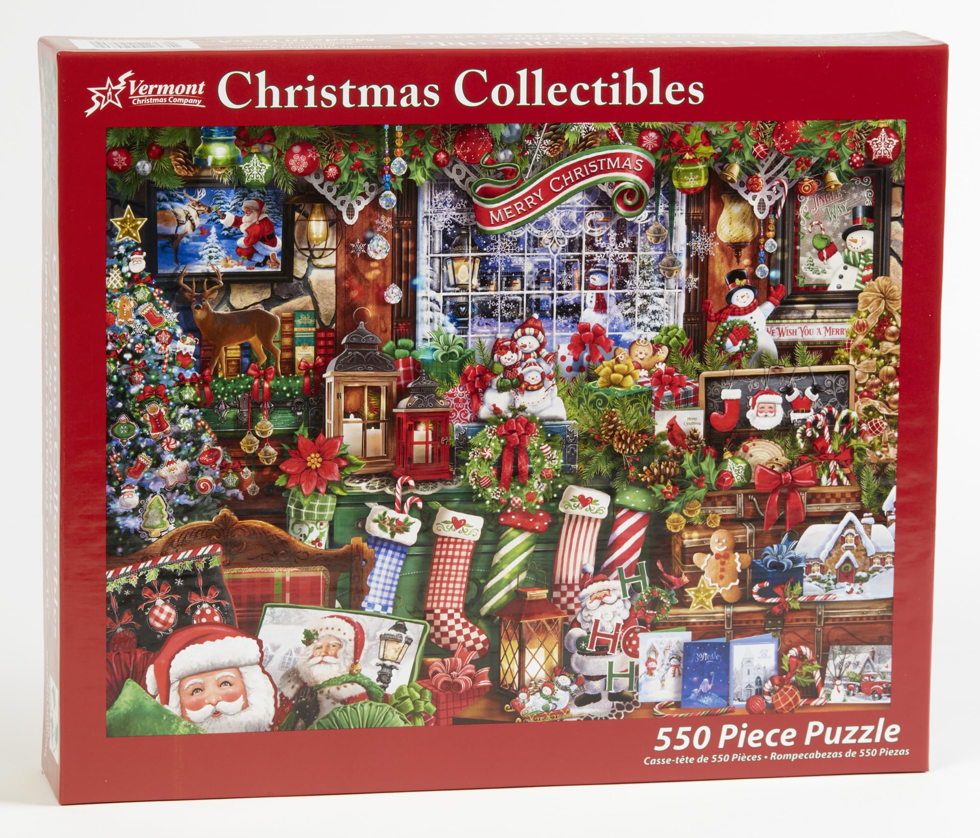 Foto 4 pulgar | Rompecabezas Navideños De Vermont, 550 Piezas, Collage Navideño - Venta Internacional.