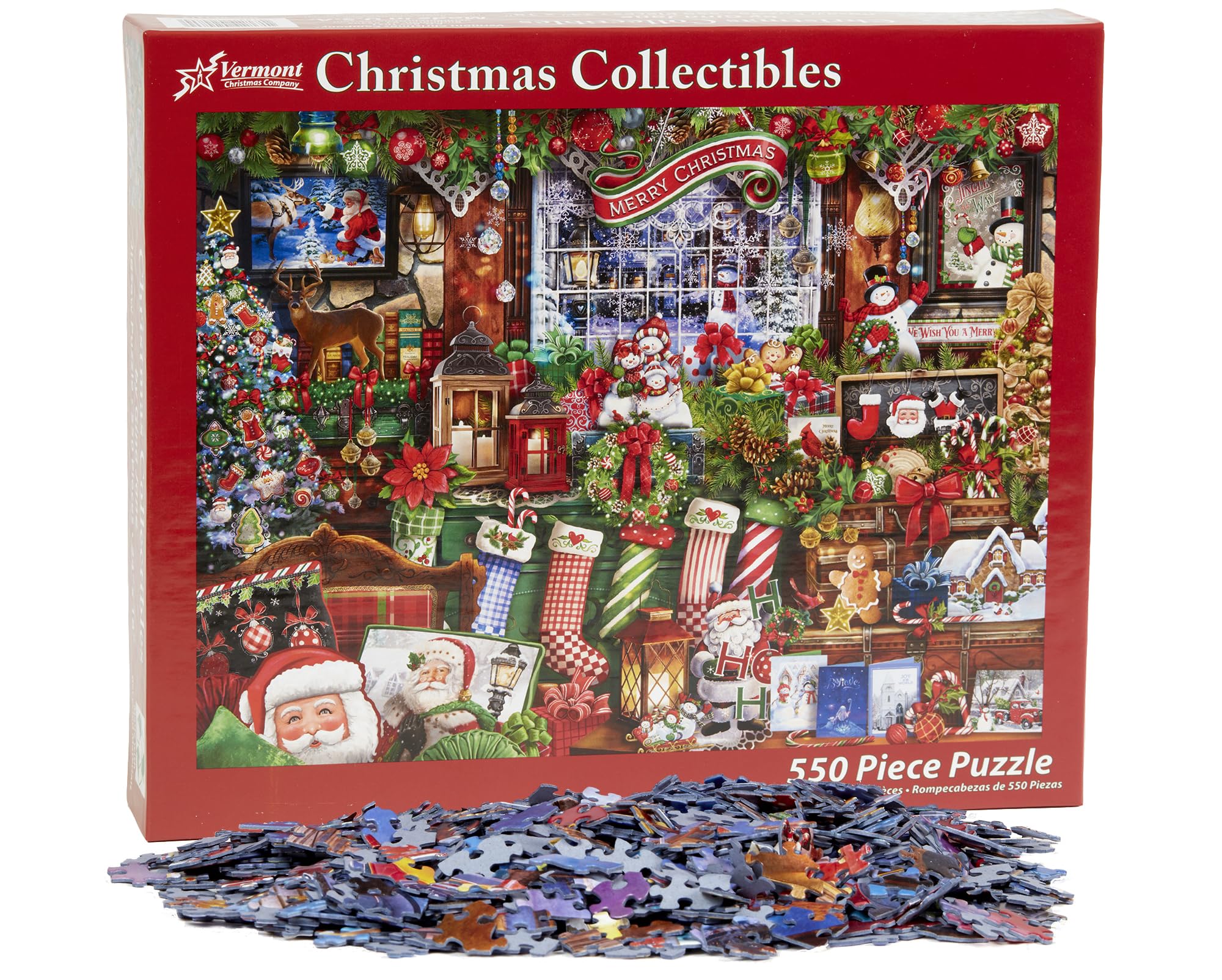 Foto 5 pulgar | Rompecabezas Navideños De Vermont, 550 Piezas, Collage Navideño - Venta Internacional.