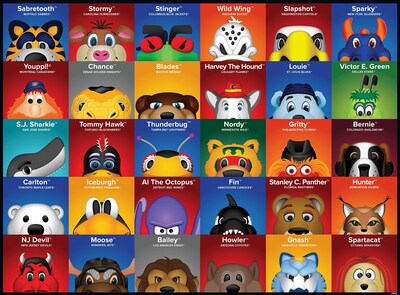 Foto 2 | Mascotas De La Nhl De Puzzle Masterpieces, 100 Piezas, Para Niños - Venta Internacional.