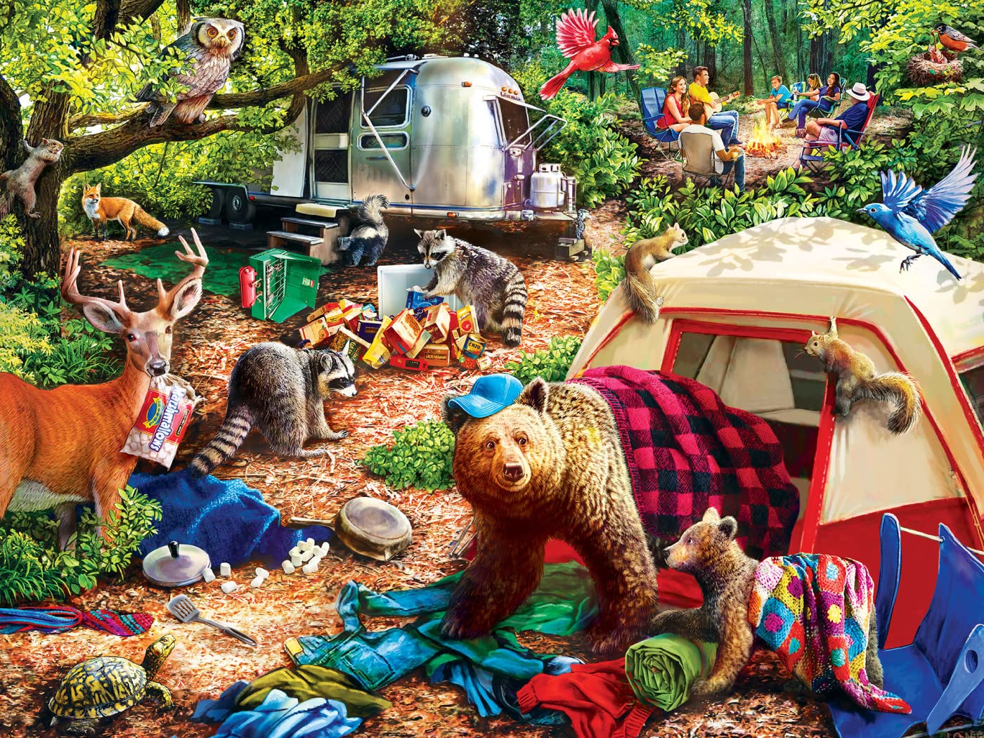 Foto 8 pulgar | Rompecabezas Masterpieces Campsite Trouble 300 Piezas - Venta Internacional.