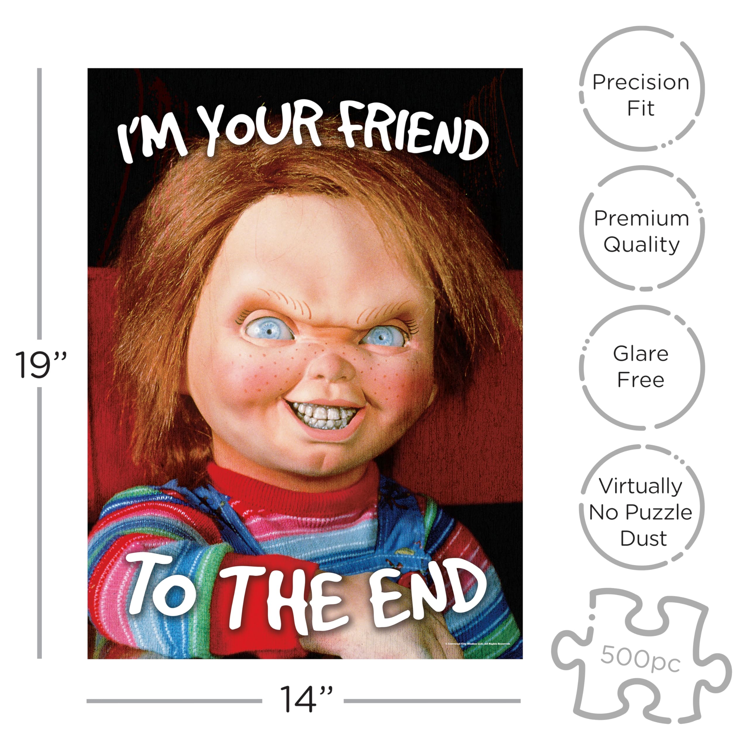 Foto 2 | Puzzle Aquarius Chucky Soy Tu Amigo 500 Piezas - Venta Internacional.