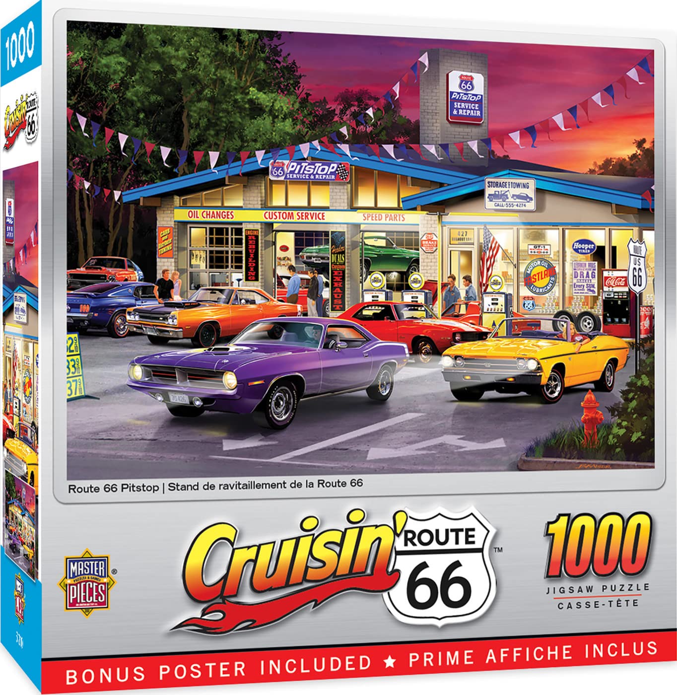 Rompecabezas Masterpieces Route 66 Pitstop 1000 Piezas - Venta Internacional