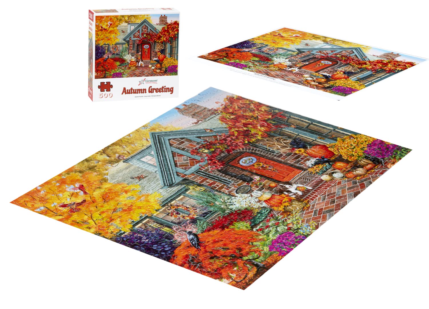 Foto 2 pulgar | Rompecabezas Vermont Christmas Company Autumn Greeting 500 piezas - Venta Internacional