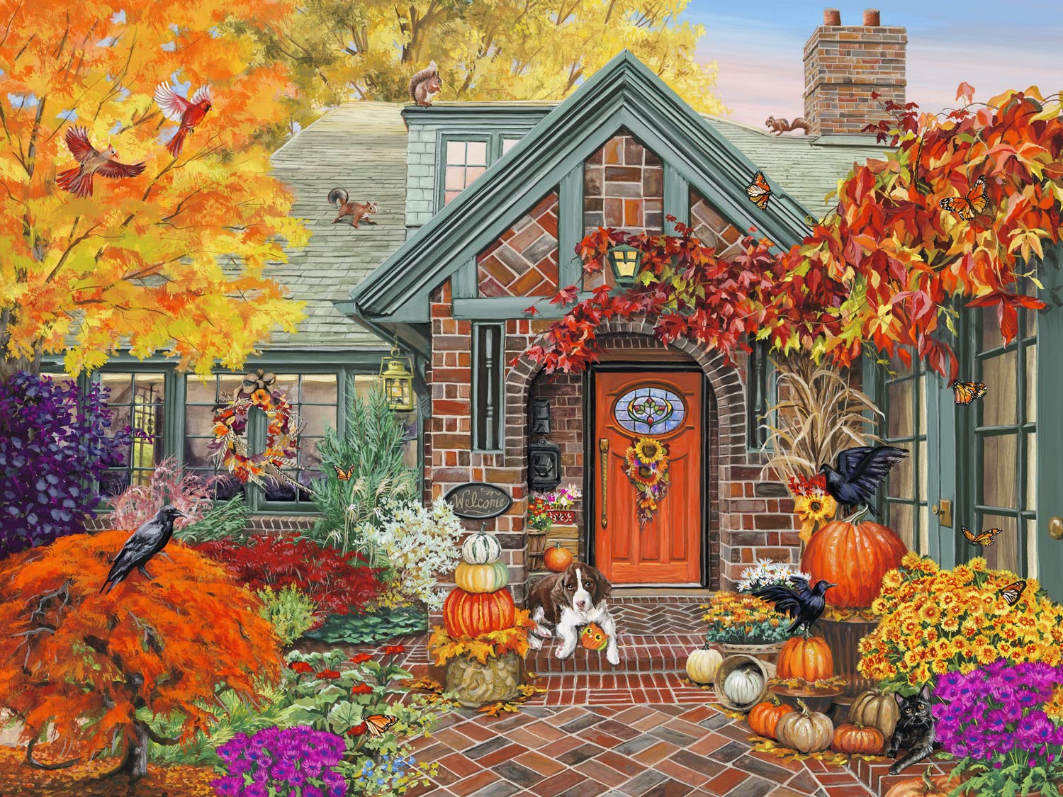 Foto 3 pulgar | Rompecabezas Vermont Christmas Company Autumn Greeting 500 piezas - Venta Internacional