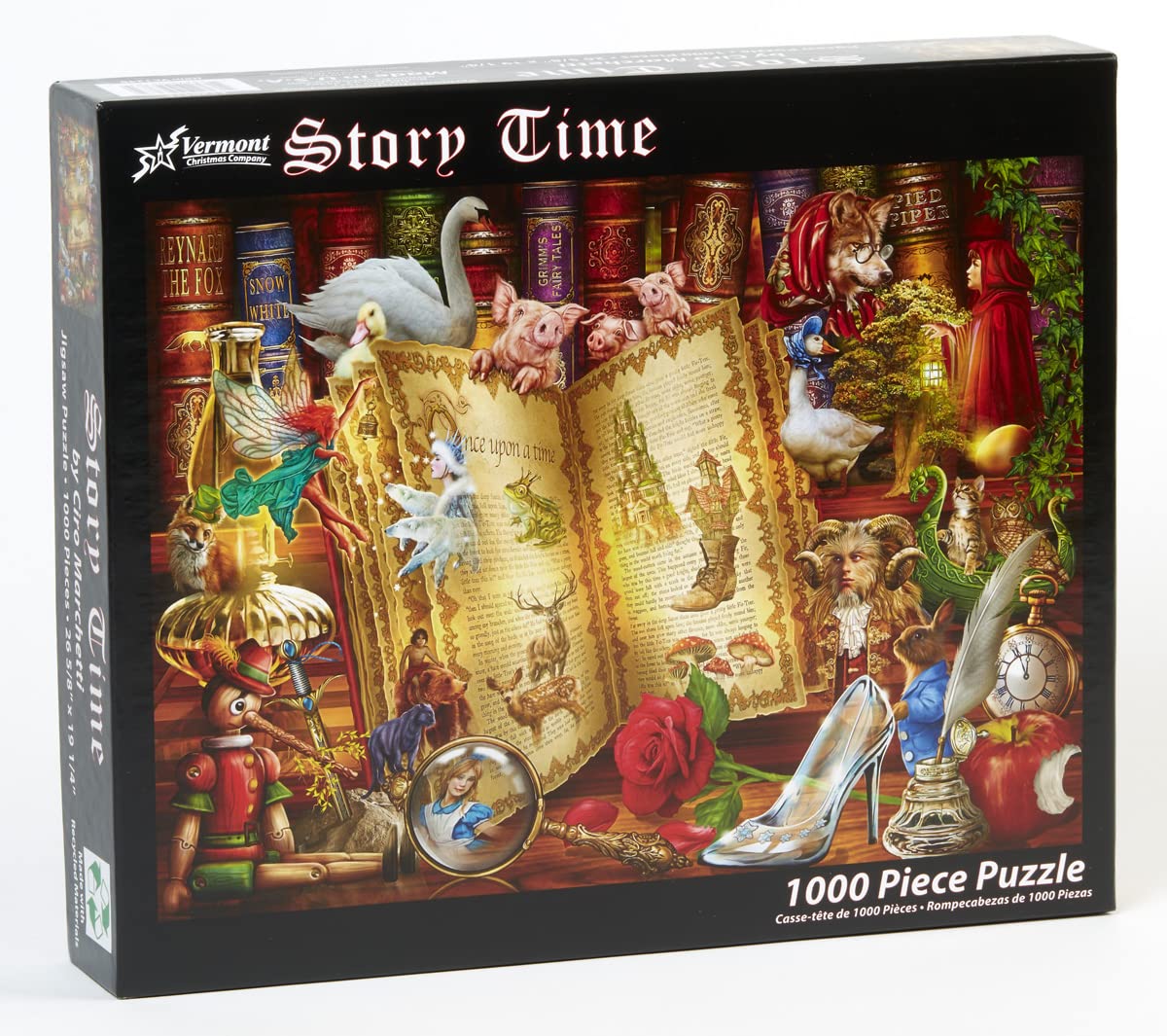 Rompecabezas Vermont Christmas Company Story Time 1000 Piezas - Venta Internacional