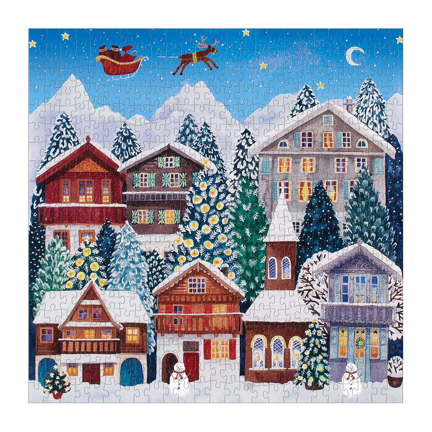 Foto 3 pulgar | Puzzle Galison Yuletide Village De 500 Piezas - Venta Internacional.