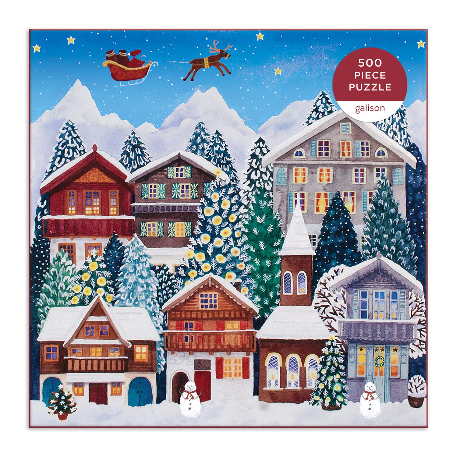 Foto 6 pulgar | Puzzle Galison Yuletide Village De 500 Piezas - Venta Internacional.