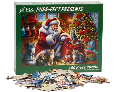 Foto 4 | Rompecabezas Vermont Christmas Company Purr-fect 100 Piezas - Venta Internacional.