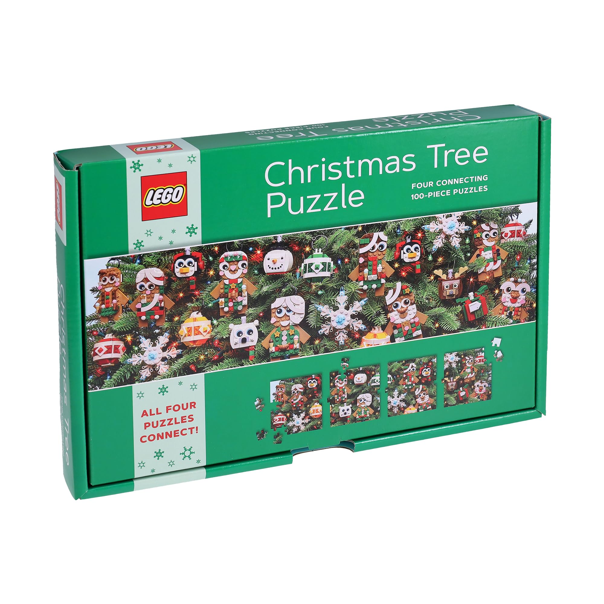 Foto 2 pulgar | Rompecabezas Chronicle Books Lego Con Forma De Árbol De Navidad, 100 Piezas - Venta Internacional.