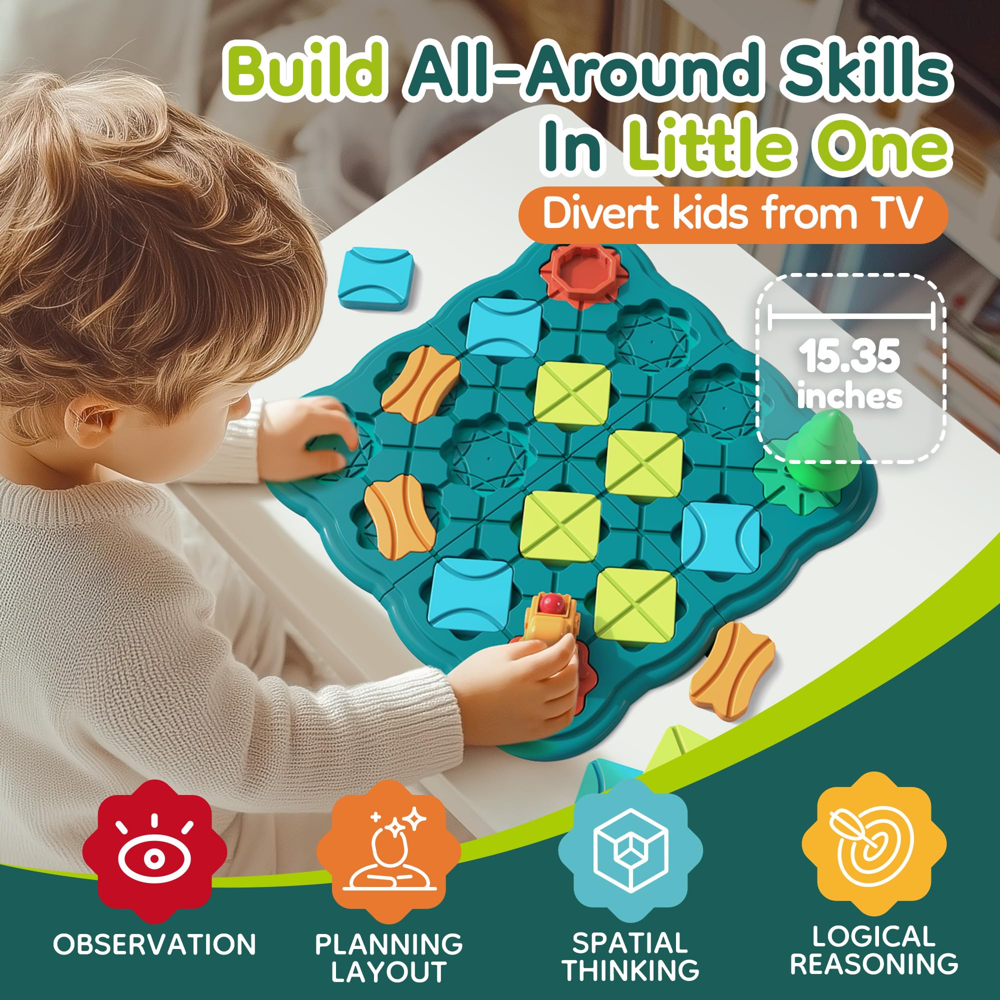 Foto 5 pulgar | Juego De Mesa Stem Bonitoto Logical Road Builder Para Niños De 4 A 8 Años - Venta Internacional.