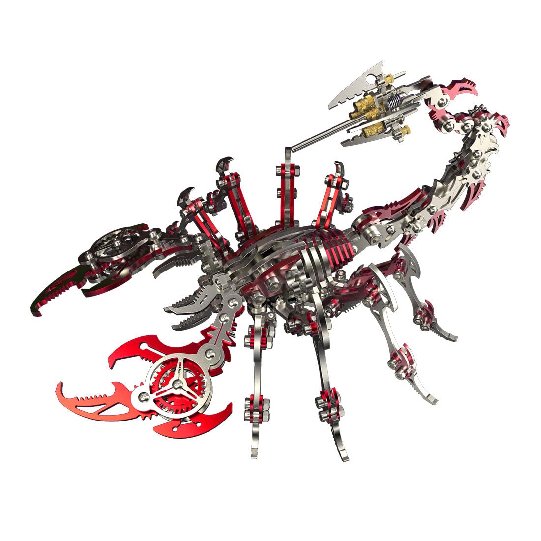 Foto 1 | Ensamblaje De Rompecabezas De Metal 3d Scorpion King, Más De 200 Piezas Con Herramienta, Rojo - Venta Internacional.