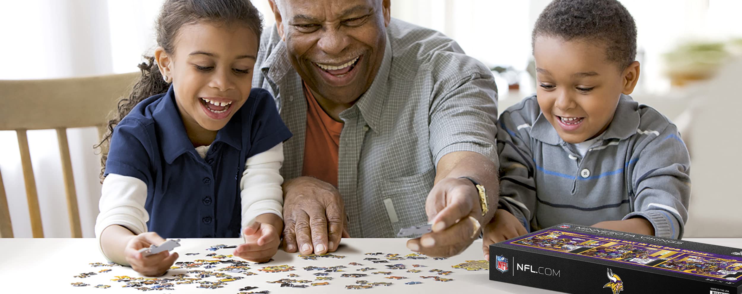 Foto 3 pulgar | Puzzle Youthefan Nfl Minnesota Vikings Game Day 1000 Unidades - Venta Internacional.