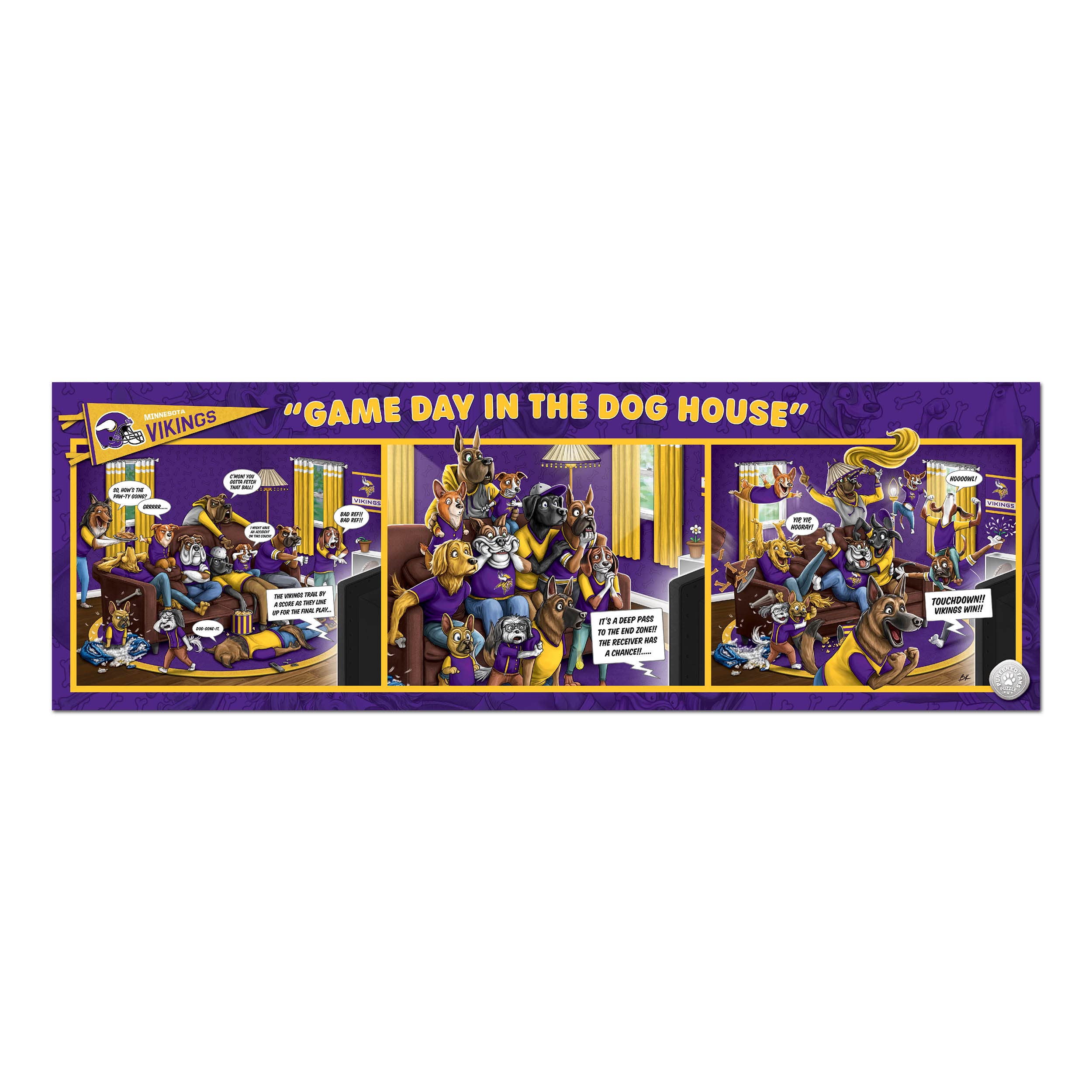 Foto 4 pulgar | Puzzle Youthefan Nfl Minnesota Vikings Game Day 1000 Unidades - Venta Internacional.