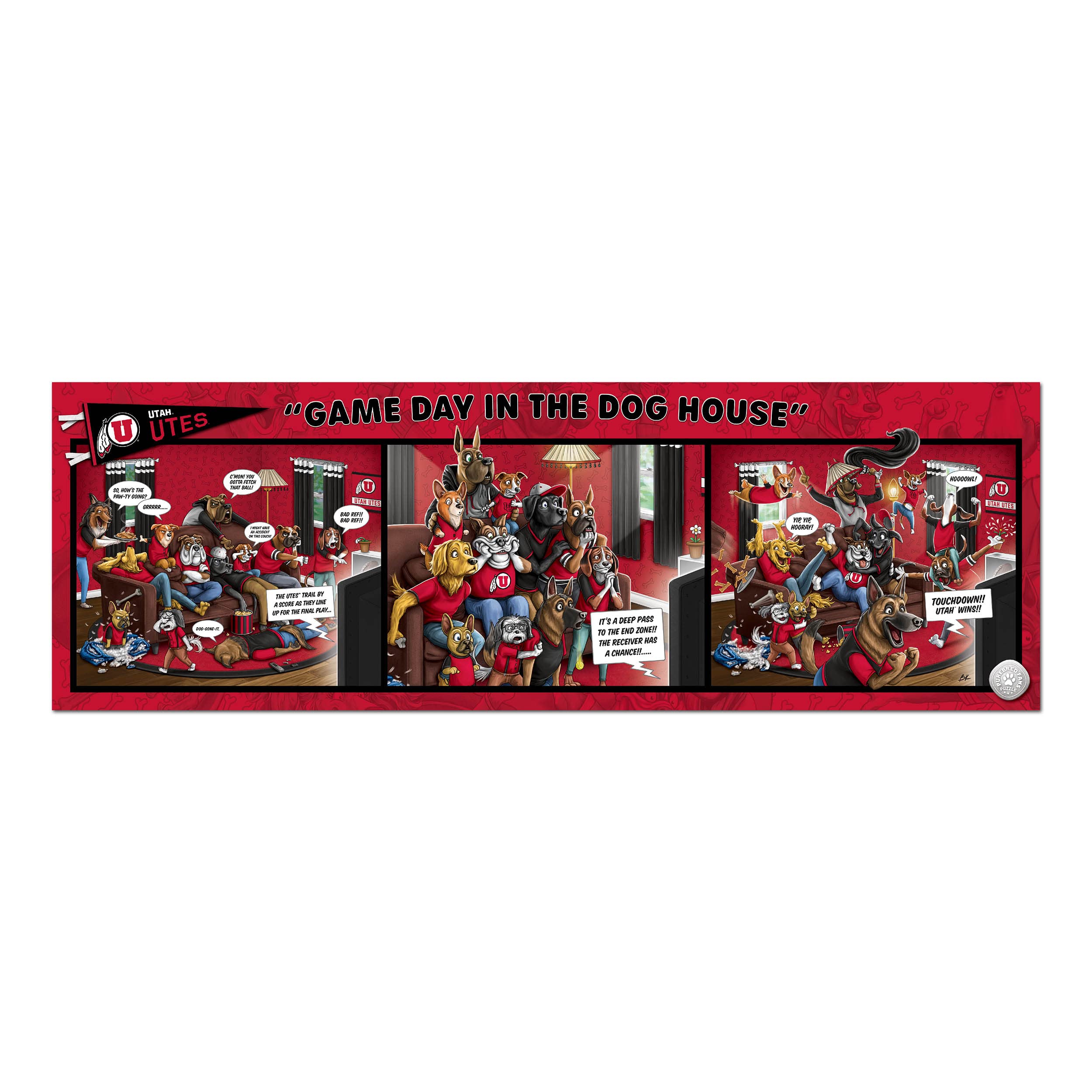 Foto 4 pulgar | Puzzle Youthefan Ncaa Utah Utes Game Day In The Dog House, 1000 Unidades - Venta Internacional.