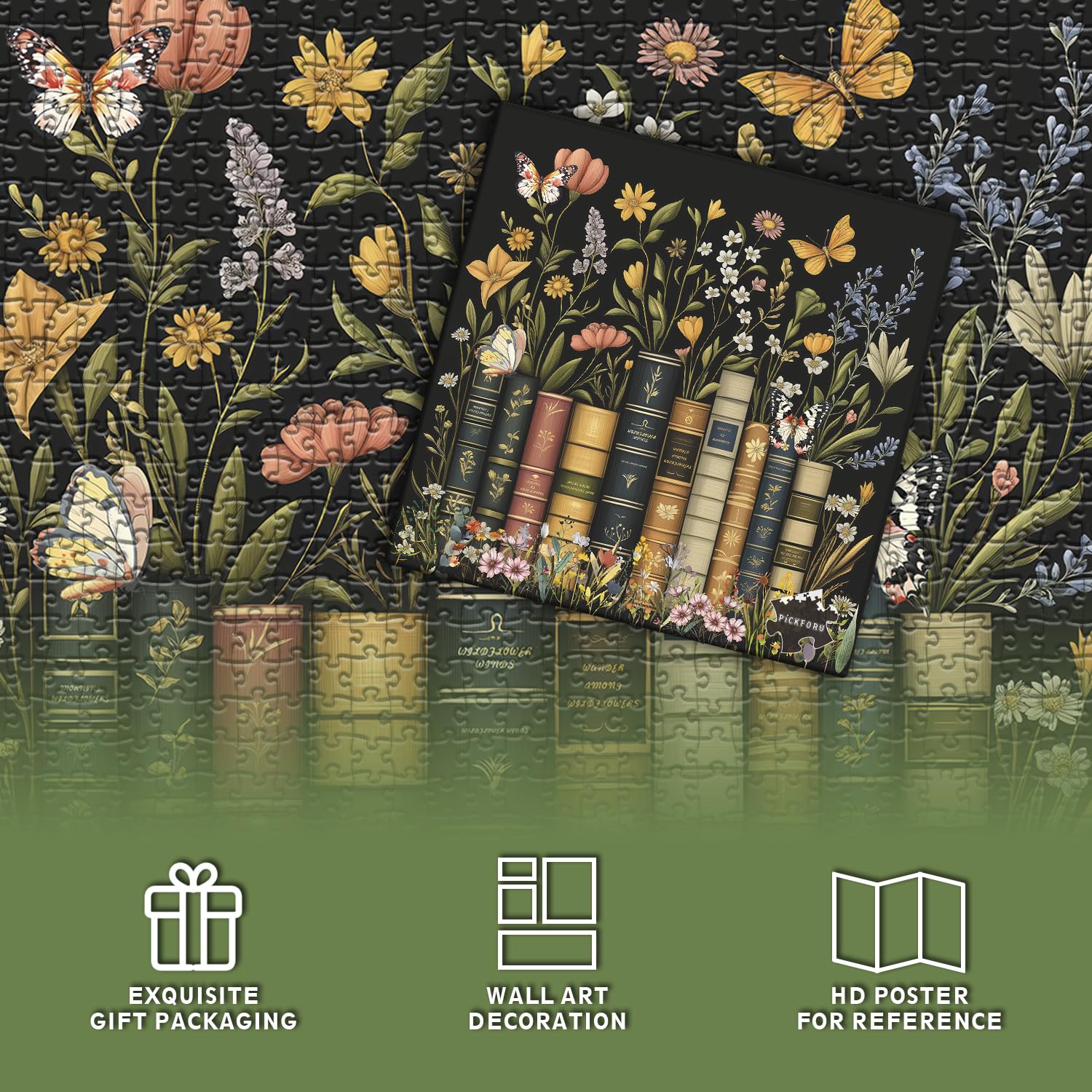 Foto 4 | Rompecabezas Pickforu Con Páginas De Flores Silvestres, 1000 Piezas, Para Adultos - Venta Internacional.