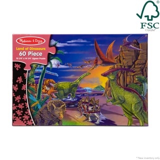 Foto 6 | Rompecabezas Melissa & Doug La Tierra De Los Dinosaurios 60 Piezas - Venta Internacional.