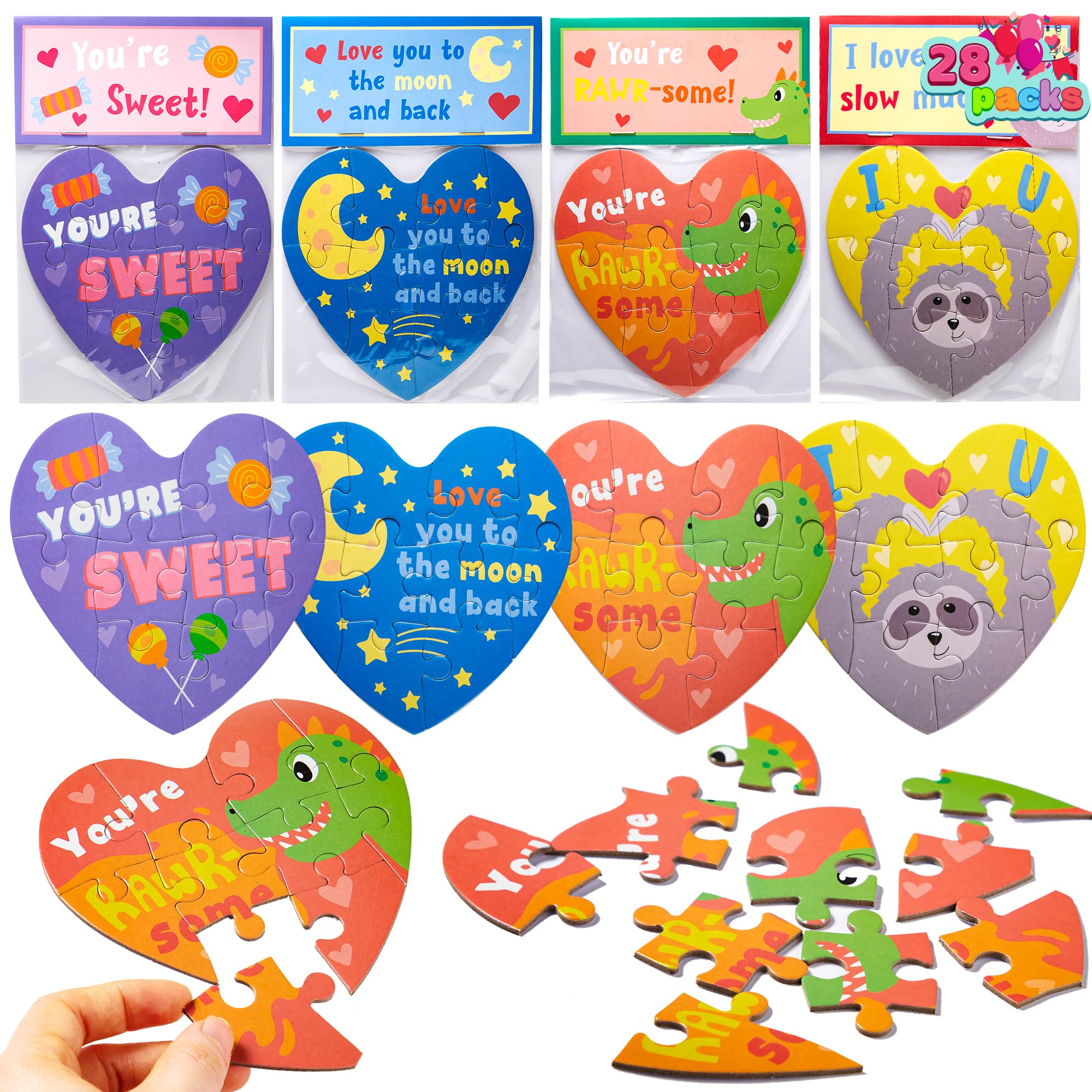 Juego De Tarjetas De Regalo Para El Día De San Valentín Con Rompecabezas En Forma De Corazón X28 - Venta Internacional