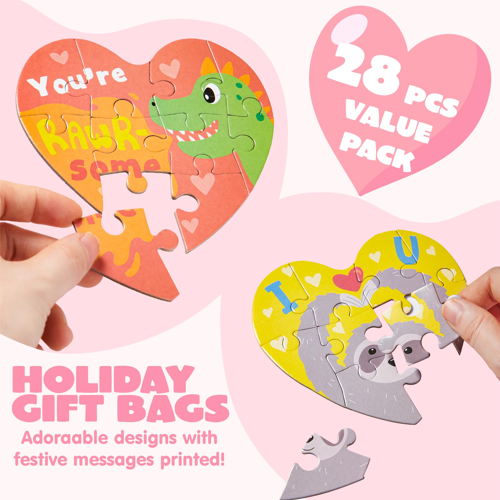 Foto 5 pulgar | Juego De Tarjetas De Regalo Para El Día De San Valentín Con Rompecabezas En Forma De Corazón X28 - Venta Internacional