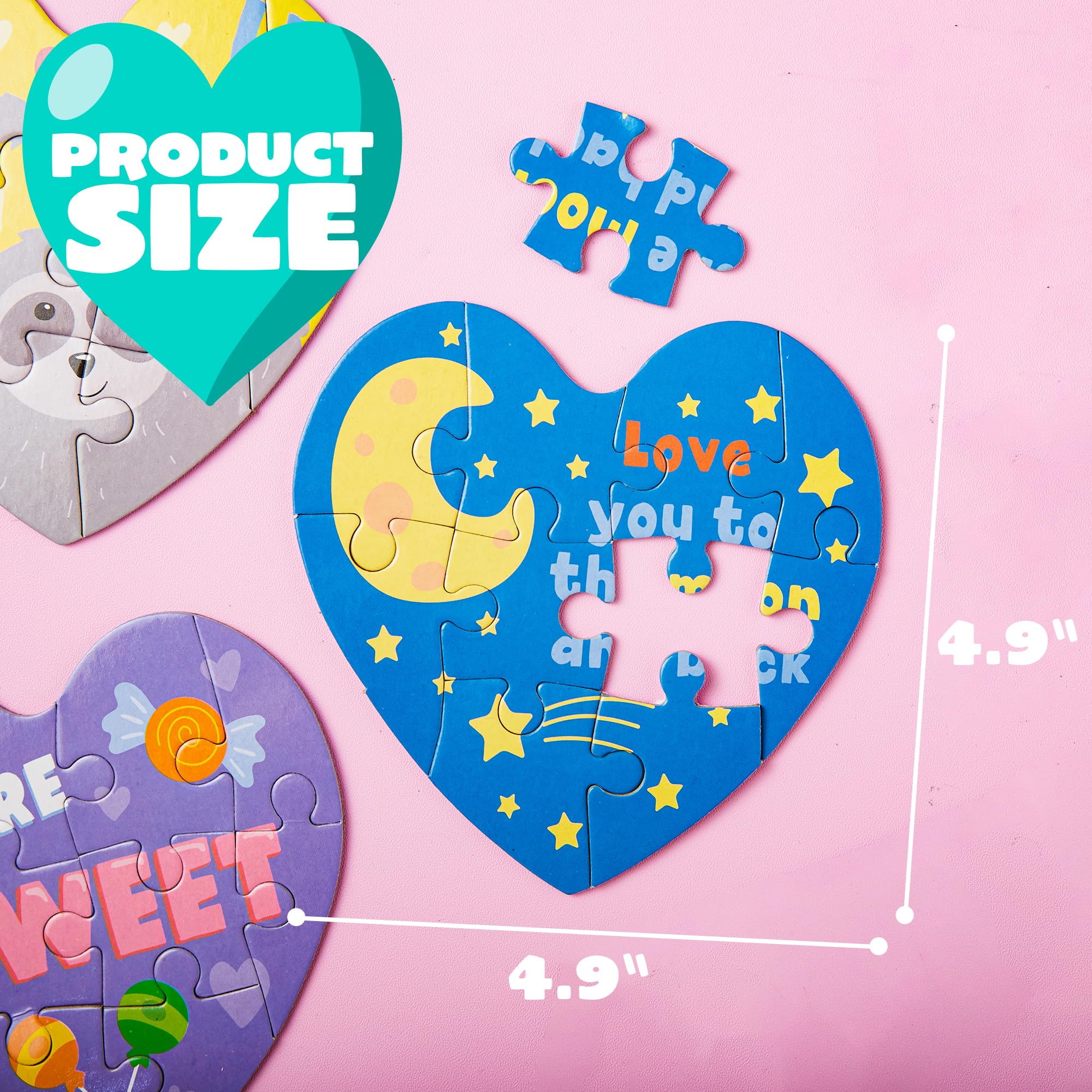 Foto 6 pulgar | Juego De Tarjetas De Regalo Para El Día De San Valentín Con Rompecabezas En Forma De Corazón X28 - Venta Internacional