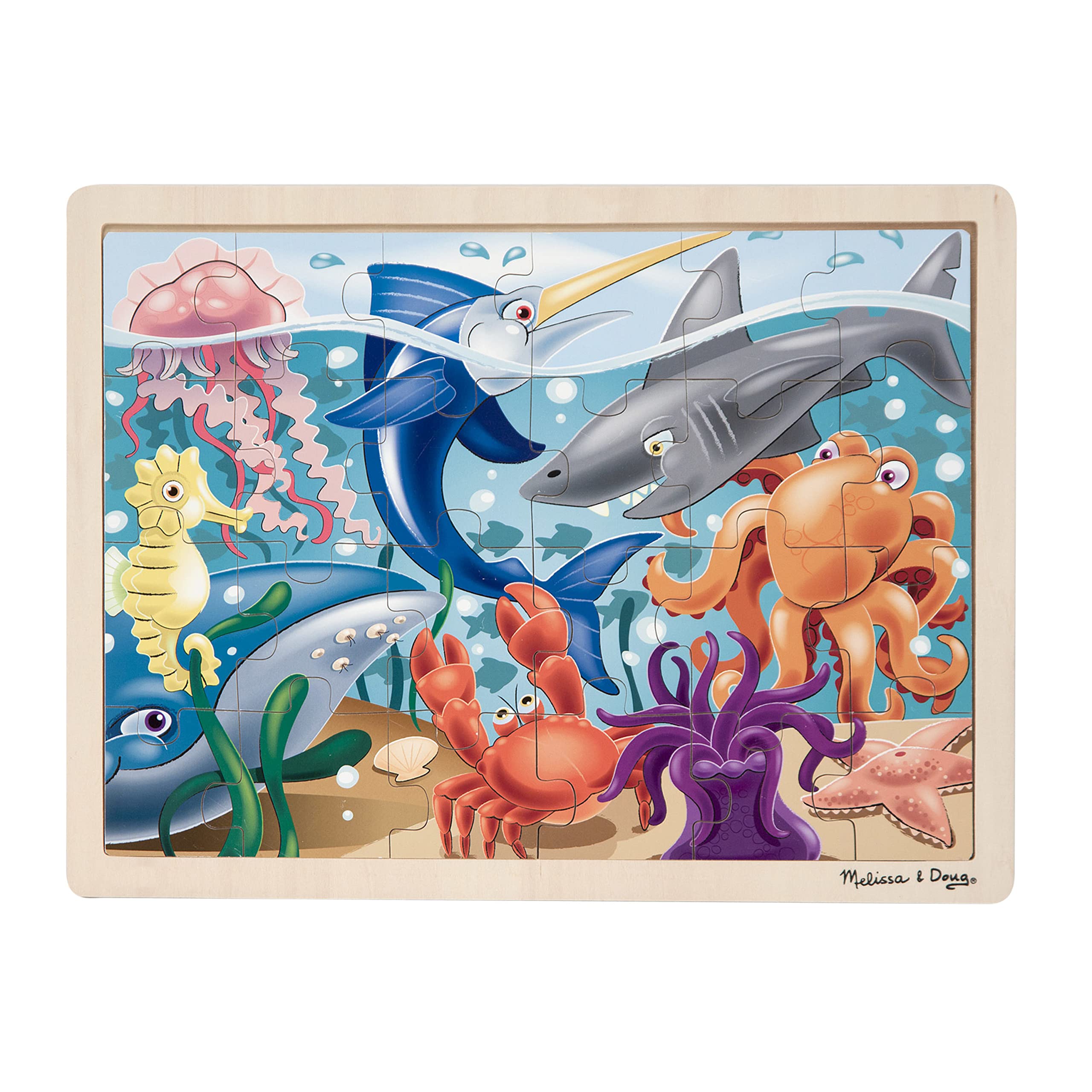 Foto 2 pulgar | Rompecabezas Melissa & Doug Under The Sea Ocean Animals 24 Piezas - Venta Internacional