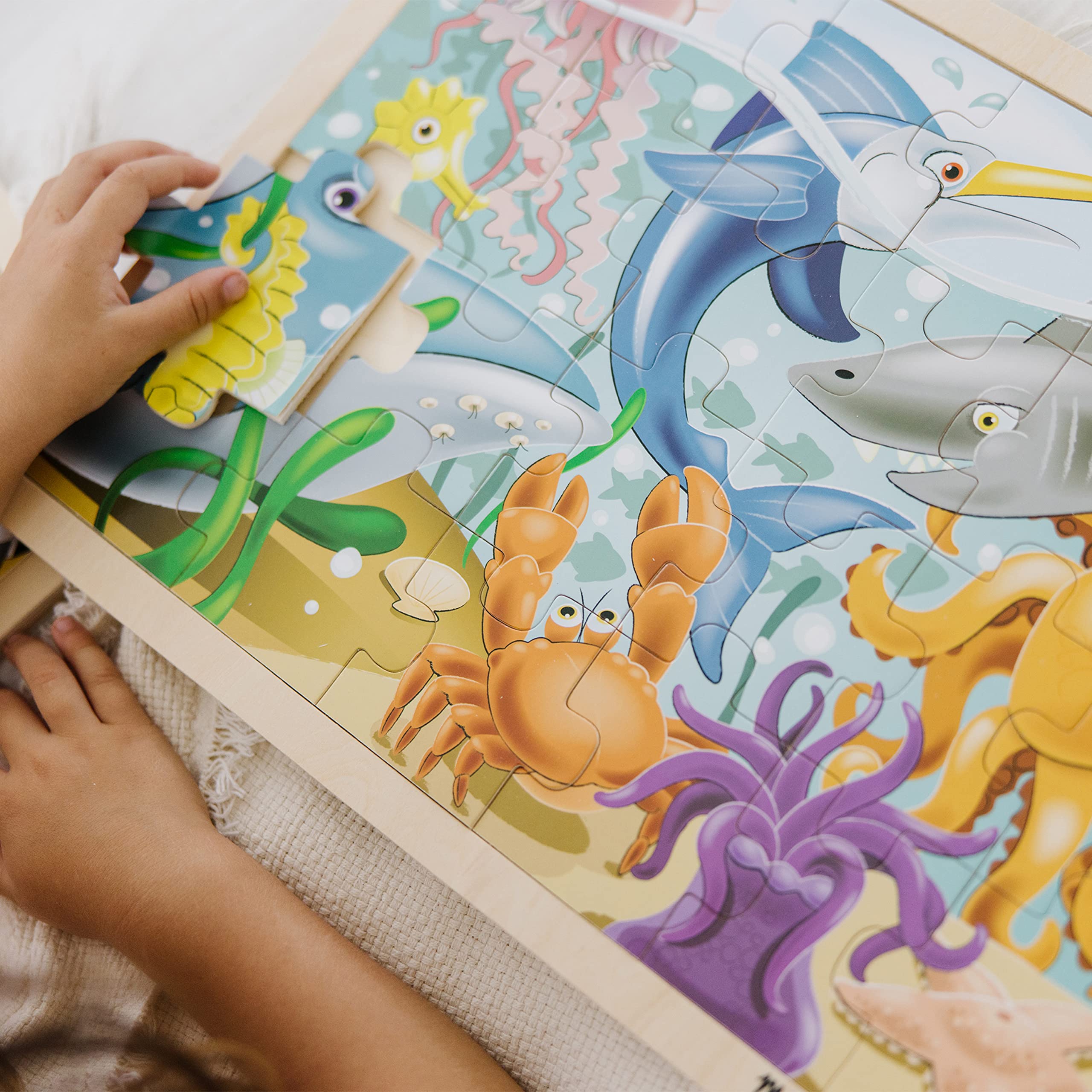 Foto 2 | Rompecabezas Melissa & Doug Under The Sea Ocean Animals 24 Piezas - Venta Internacional