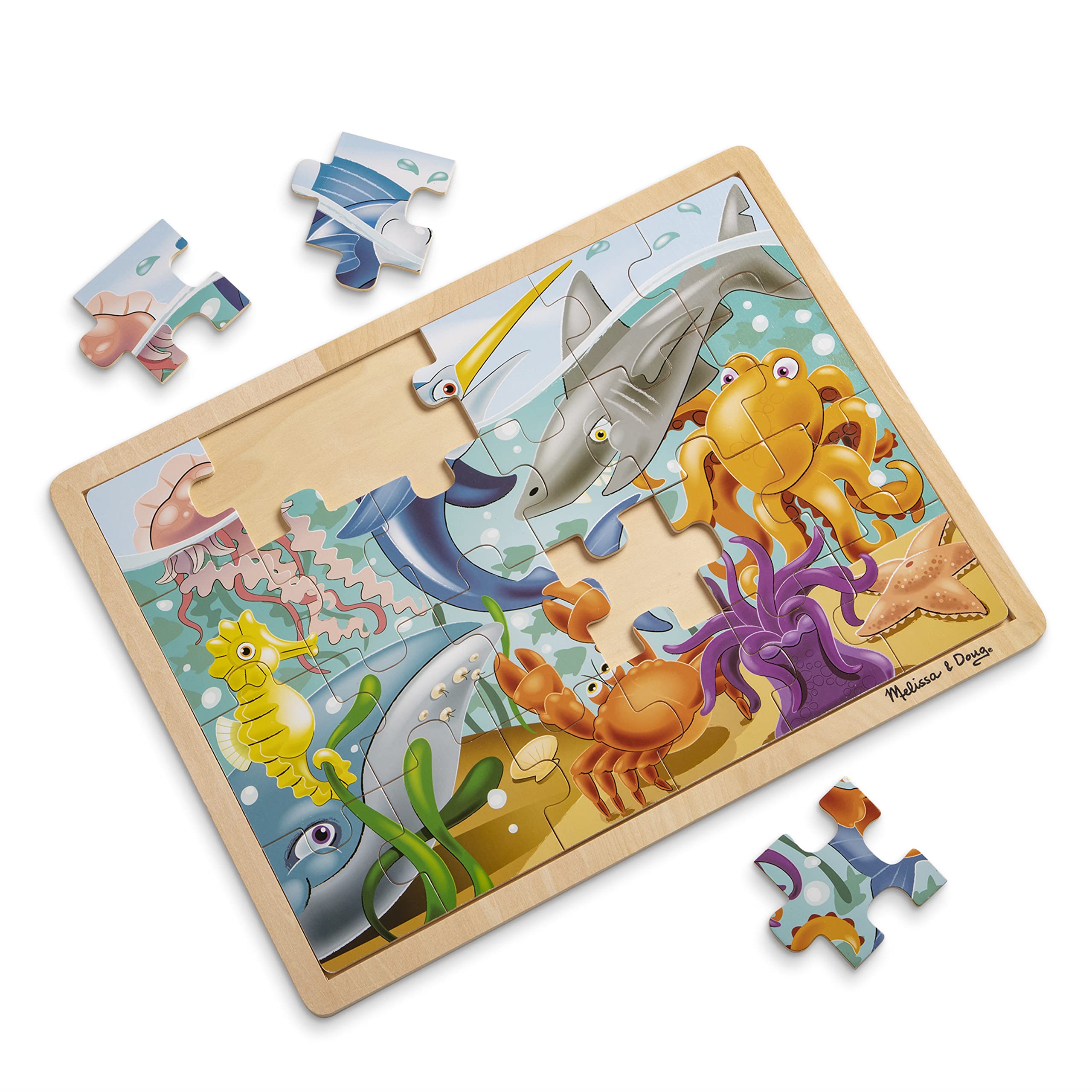 Foto 5 pulgar | Rompecabezas Melissa & Doug Under The Sea Ocean Animals 24 Piezas - Venta Internacional