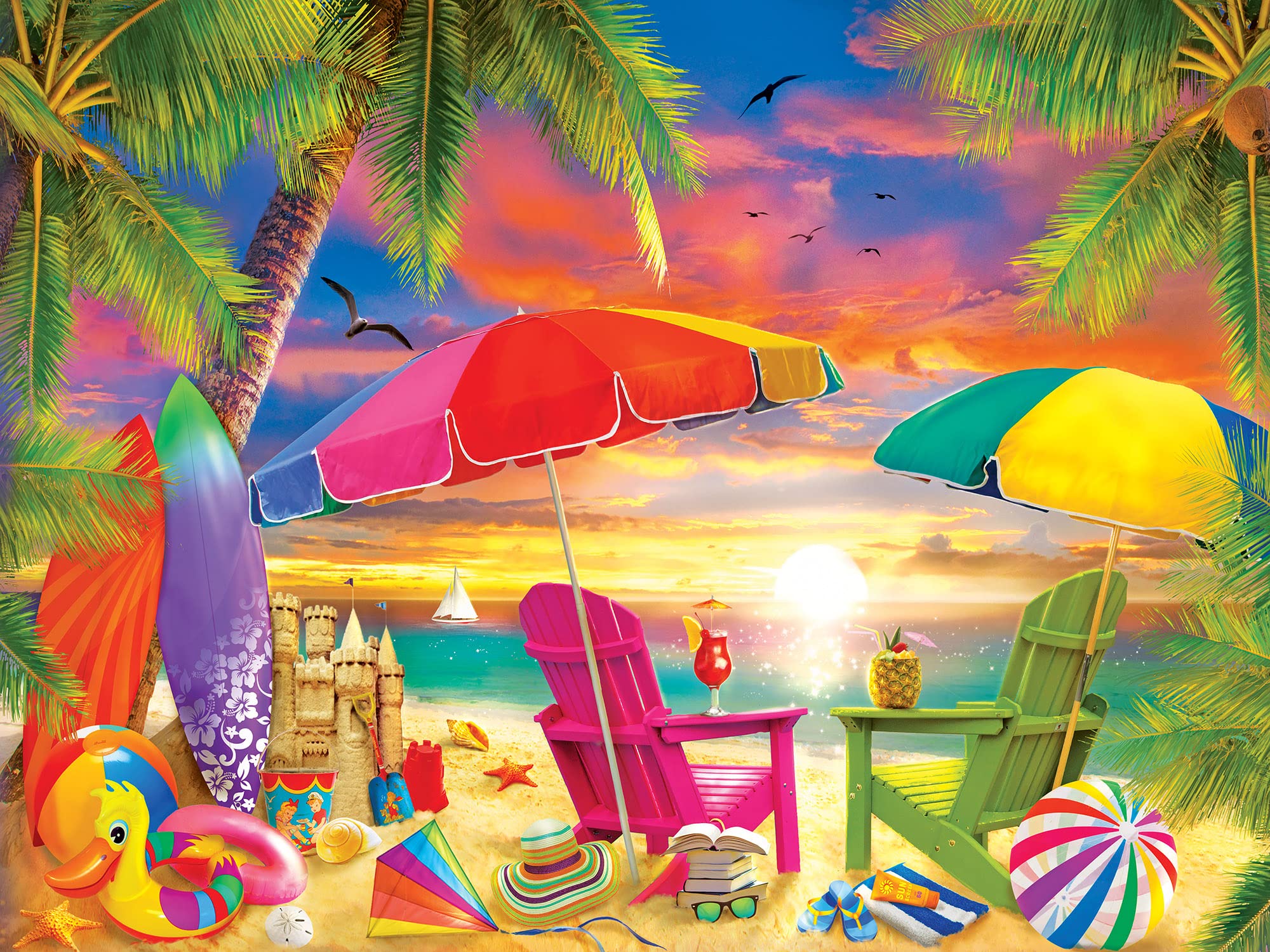 Foto 3 pulgar | Rompecabezas Masterpieces Seaside Afternoon, 300 Piezas - Venta Internacional.