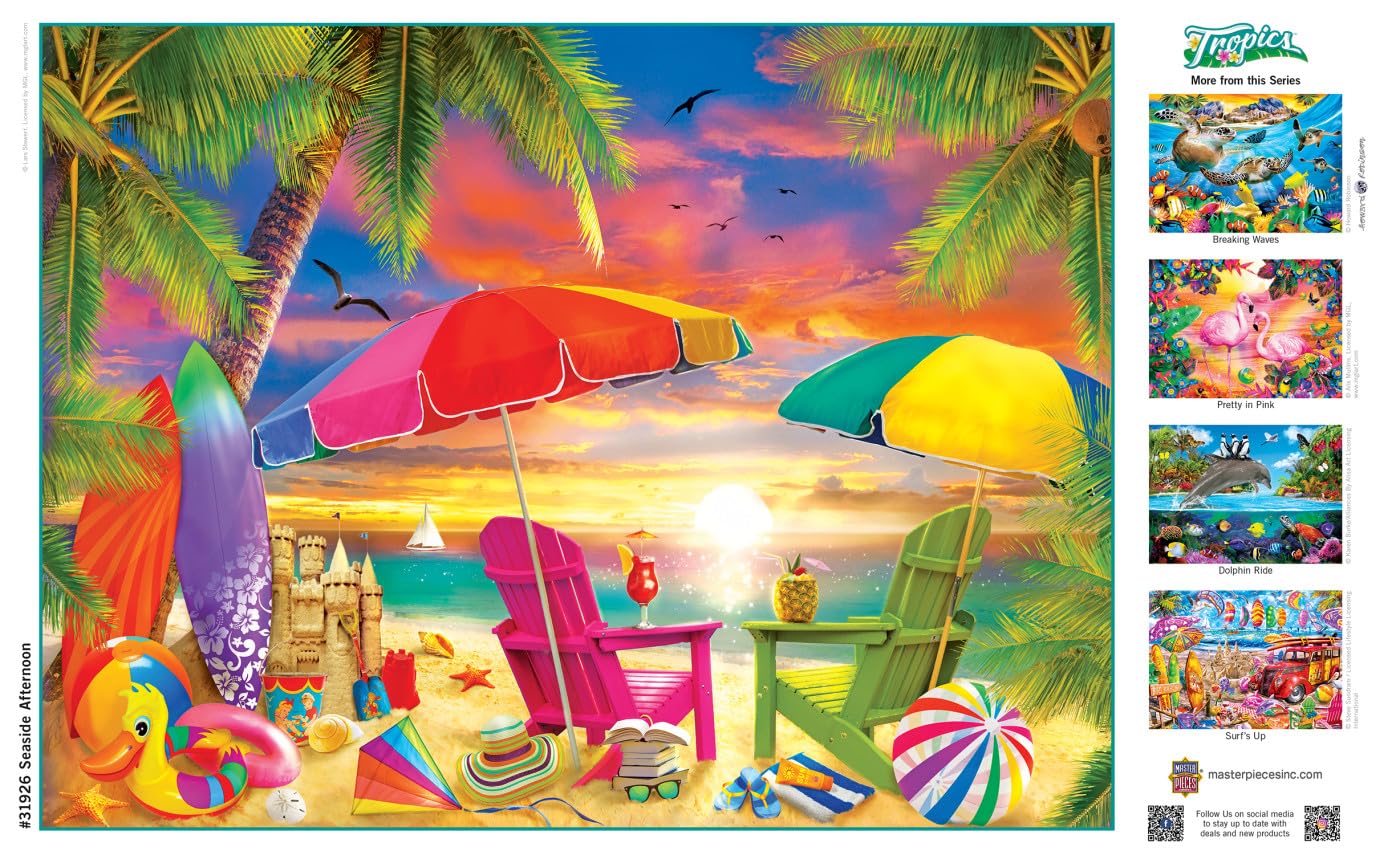 Foto 5 pulgar | Rompecabezas Masterpieces Seaside Afternoon, 300 Piezas - Venta Internacional.