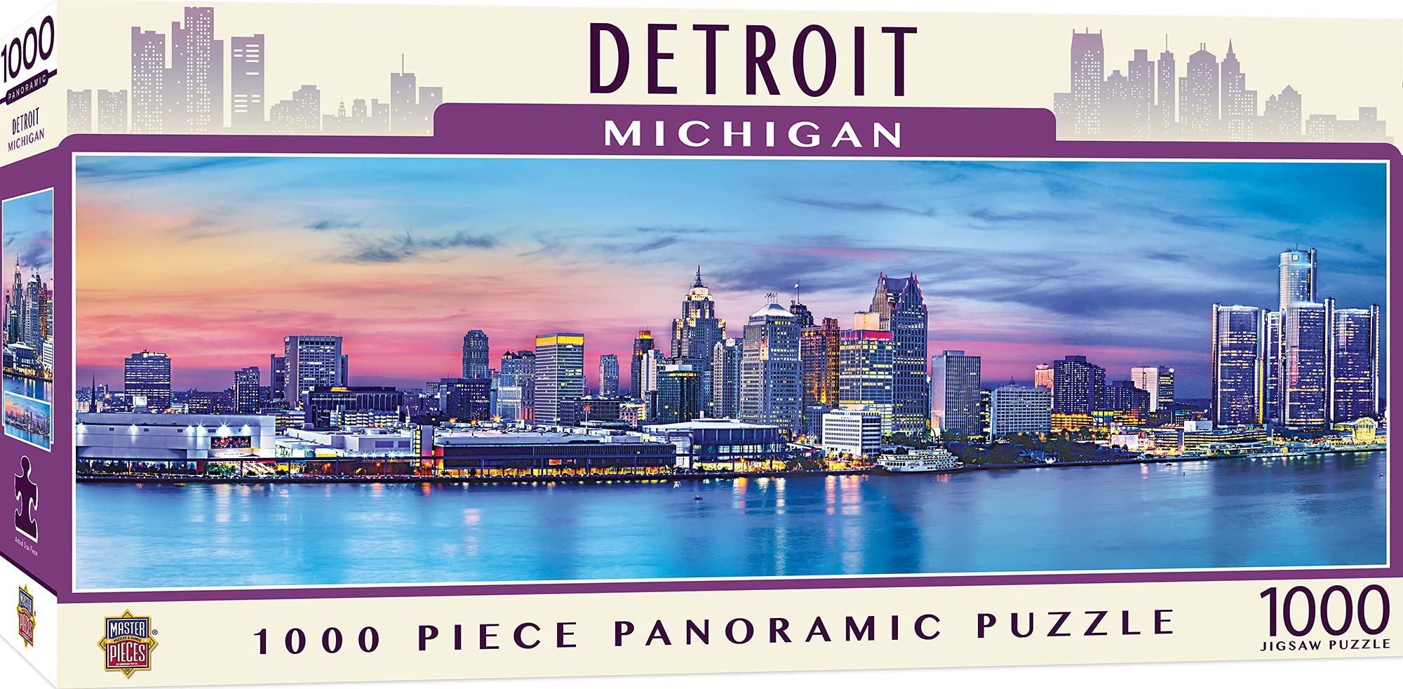 Foto 2 pulgar | Rompecabezas Masterpieces Detroit Skyline 1000 Piezas - Venta Internacional.
