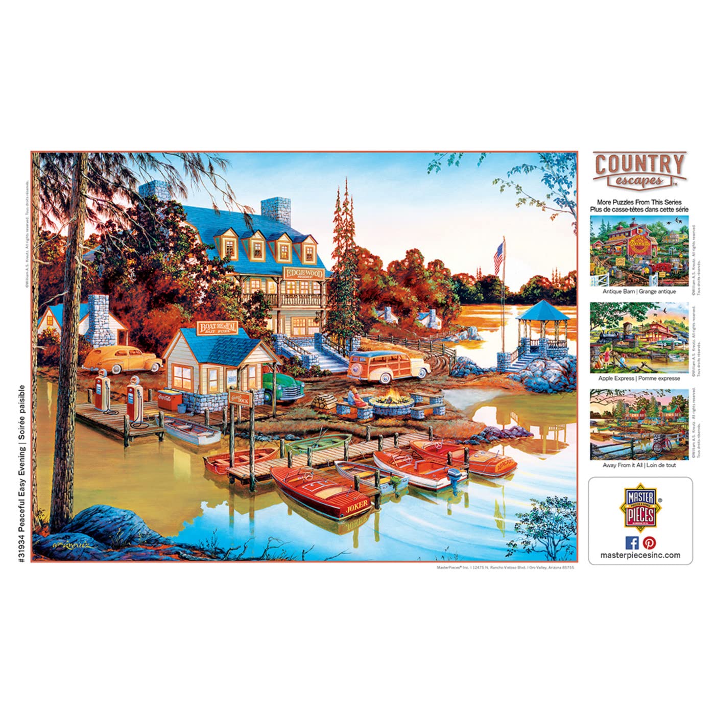 Foto 6 pulgar | Rompecabezas Masterpieces Peaceful Easy Evening, 550 Piezas - Venta Internacional.
