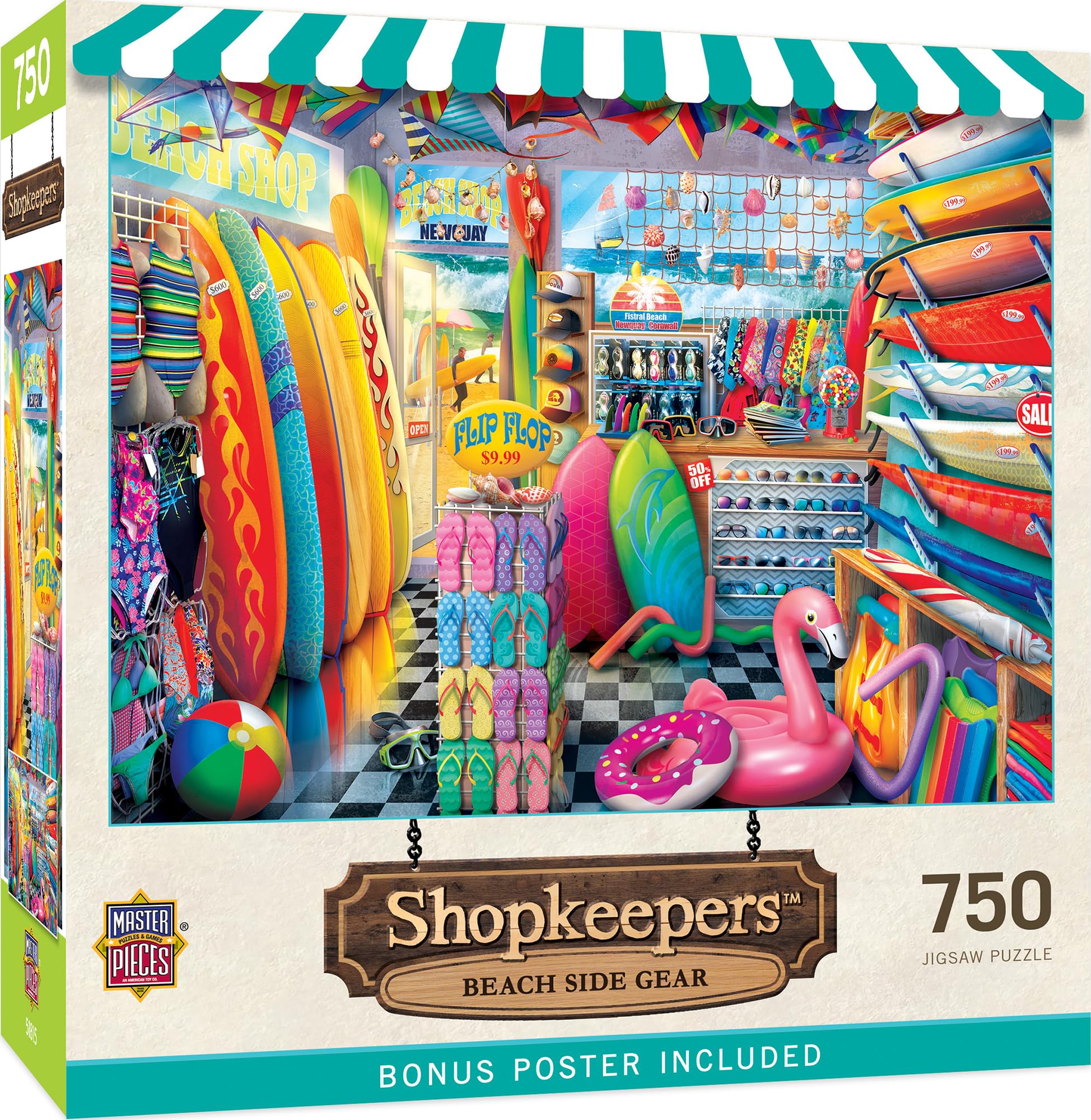 Foto 2 pulgar | Rompecabezas Masterpieces Beach Side Gear 750 Piezas - Venta Internacional.