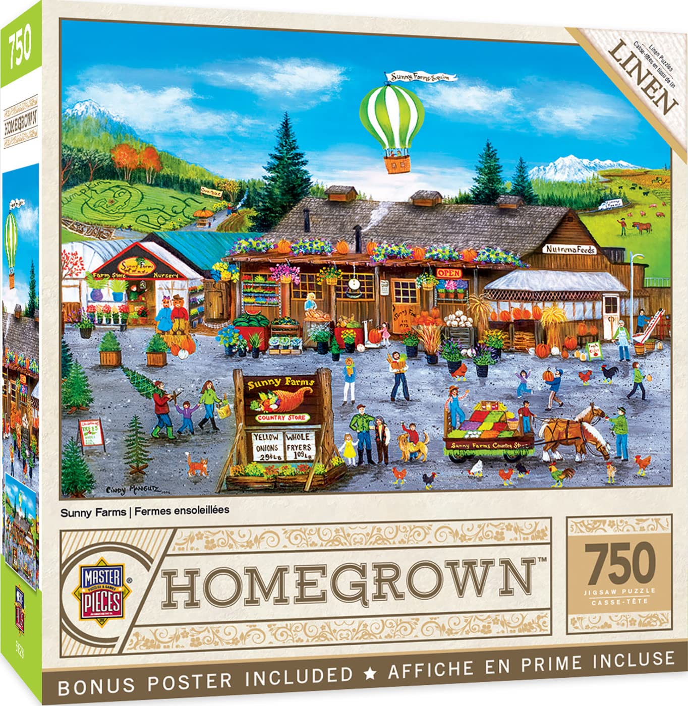 Foto 1 | Rompecabezas Masterpieces Sunny Farms 750 Piezas - Venta Internacional.