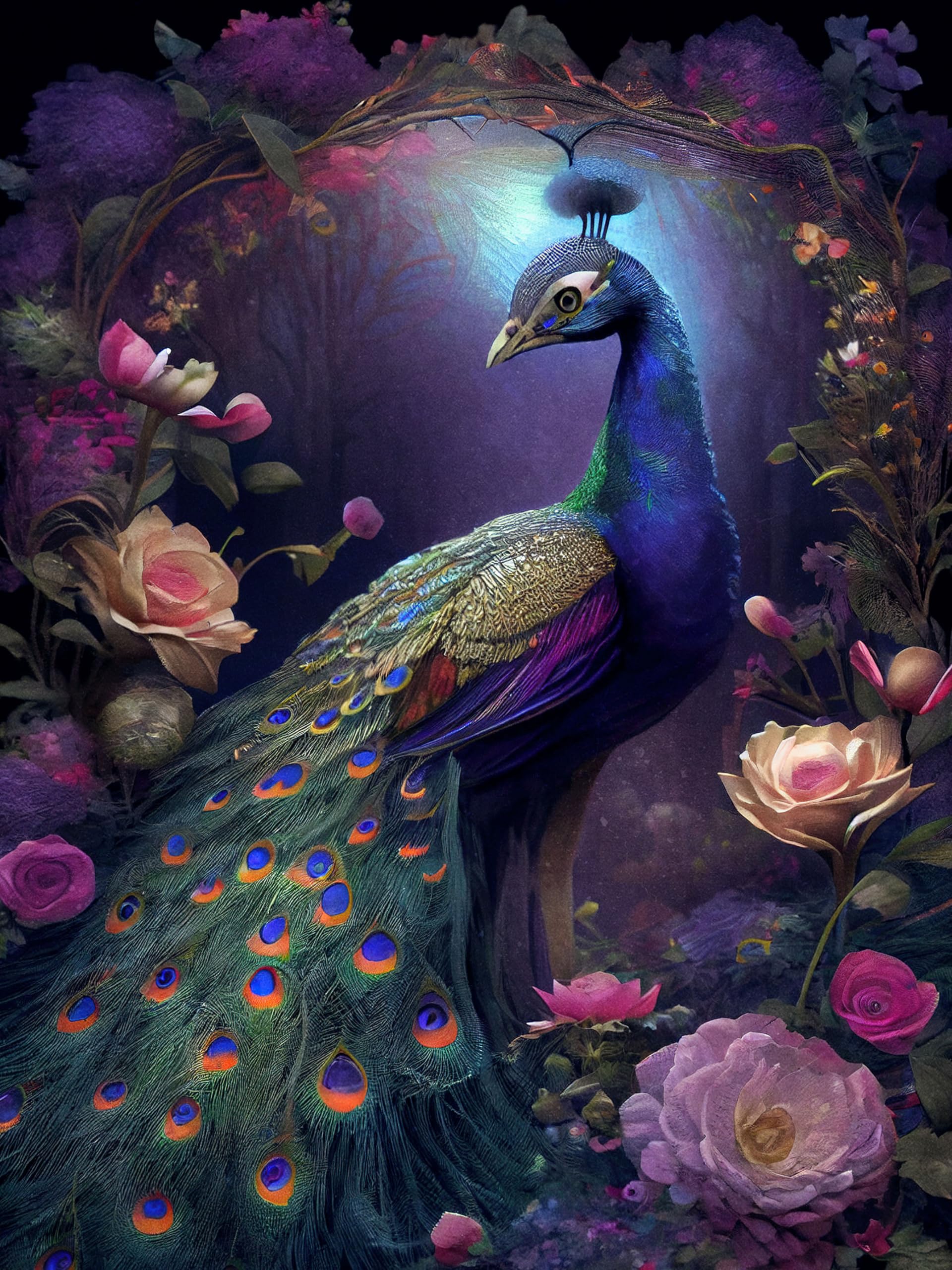 Foto 1 | Rompecabezas Ceaco Peacock Glow De 750 Piezas Que Brillan En La Oscuridad - Venta Internacional.