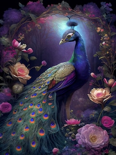 Foto 1 | Rompecabezas Ceaco Peacock Glow De 750 Piezas Que Brillan En La Oscuridad - Venta Internacional.