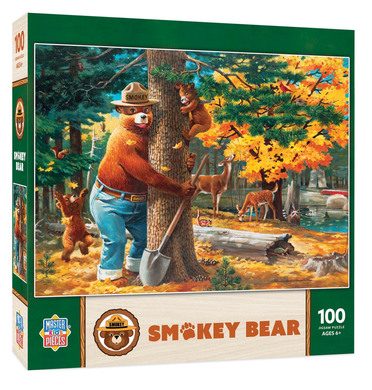 Foto 2 pulgar | Rompecabezas Masterpieces Smokey Bear 100 Piezas Para Niños - Venta Internacional.