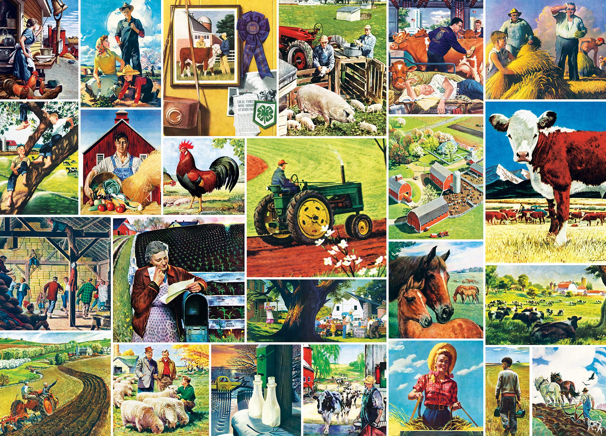 Foto 3 pulgar | Rompecabezas Masterpieces Farmland Collage 1000 Piezas - Venta Internacional.