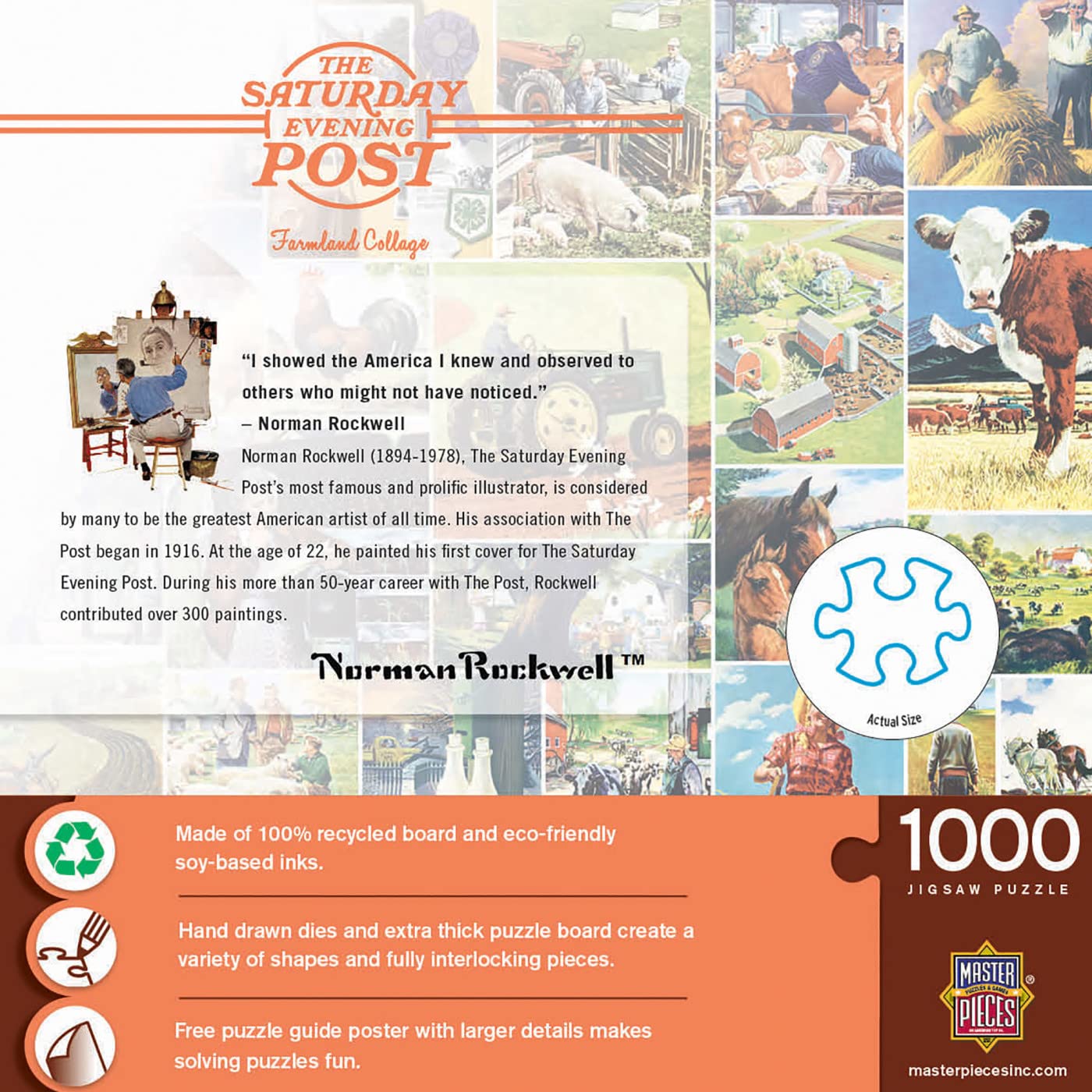 Foto 4 pulgar | Rompecabezas Masterpieces Farmland Collage 1000 Piezas - Venta Internacional.