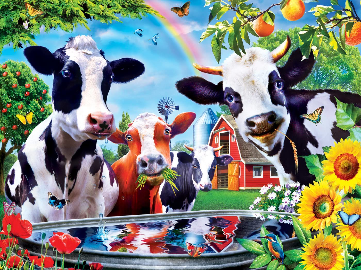 Foto 7 | Rompecabezas Masterpieces Moo Love De 300 Piezas Con Empuñadura Ez Grande - Venta Internacional.