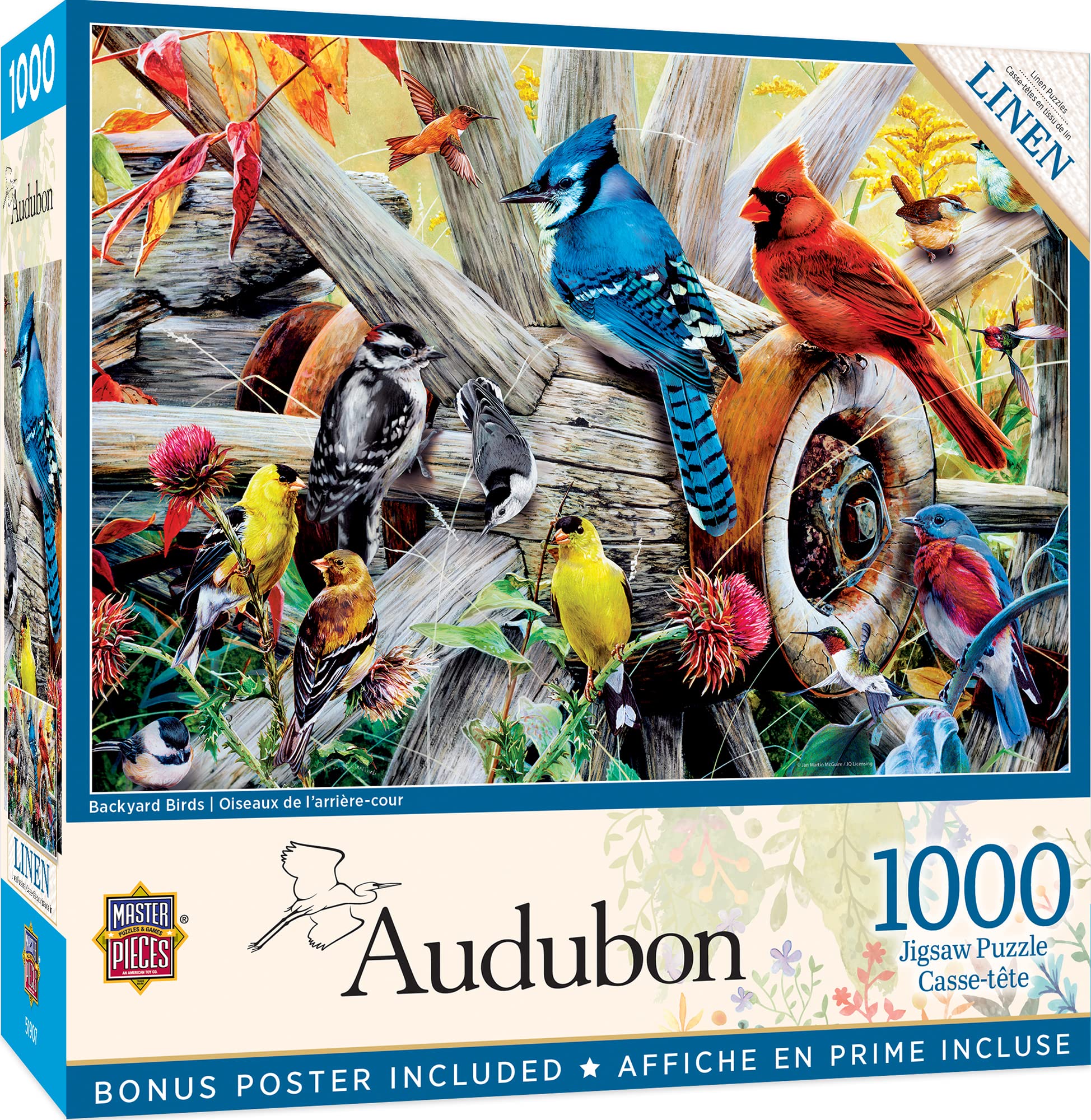 Foto 2 pulgar | Rompecabezas Masterpieces Backyard Birds 1000 Piezas - Venta Internacional.