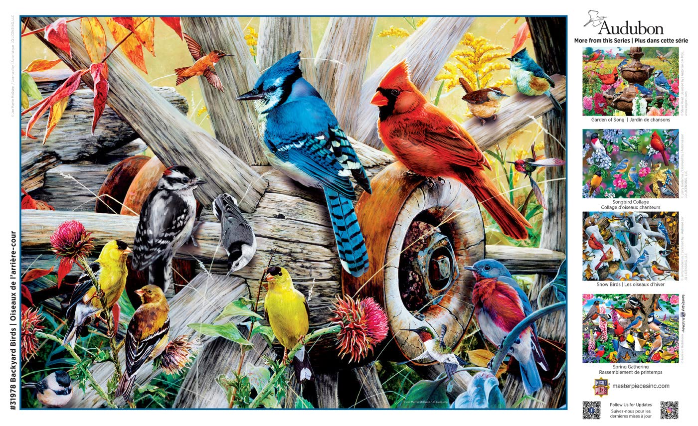 Foto 4 | Rompecabezas Masterpieces Backyard Birds 1000 Piezas - Venta Internacional.