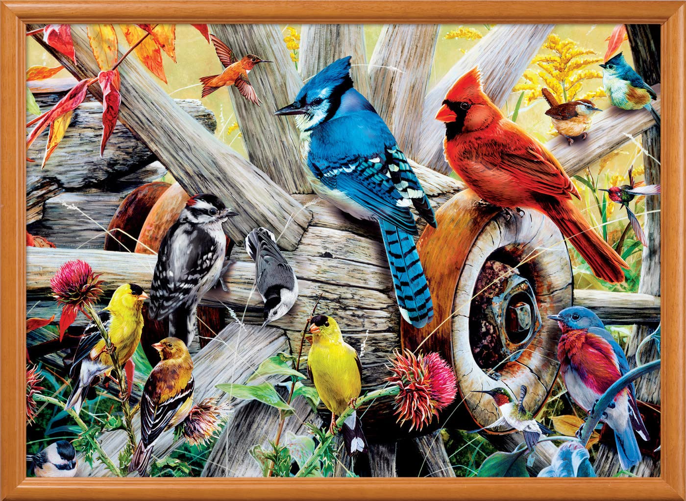Foto 8 pulgar | Rompecabezas Masterpieces Backyard Birds 1000 Piezas - Venta Internacional.