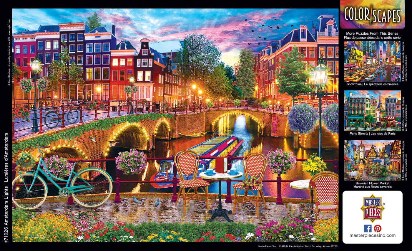 Foto 4 | Rompecabezas Masterpieces Amsterdam Lights 1000 Piezas - Venta Internacional.