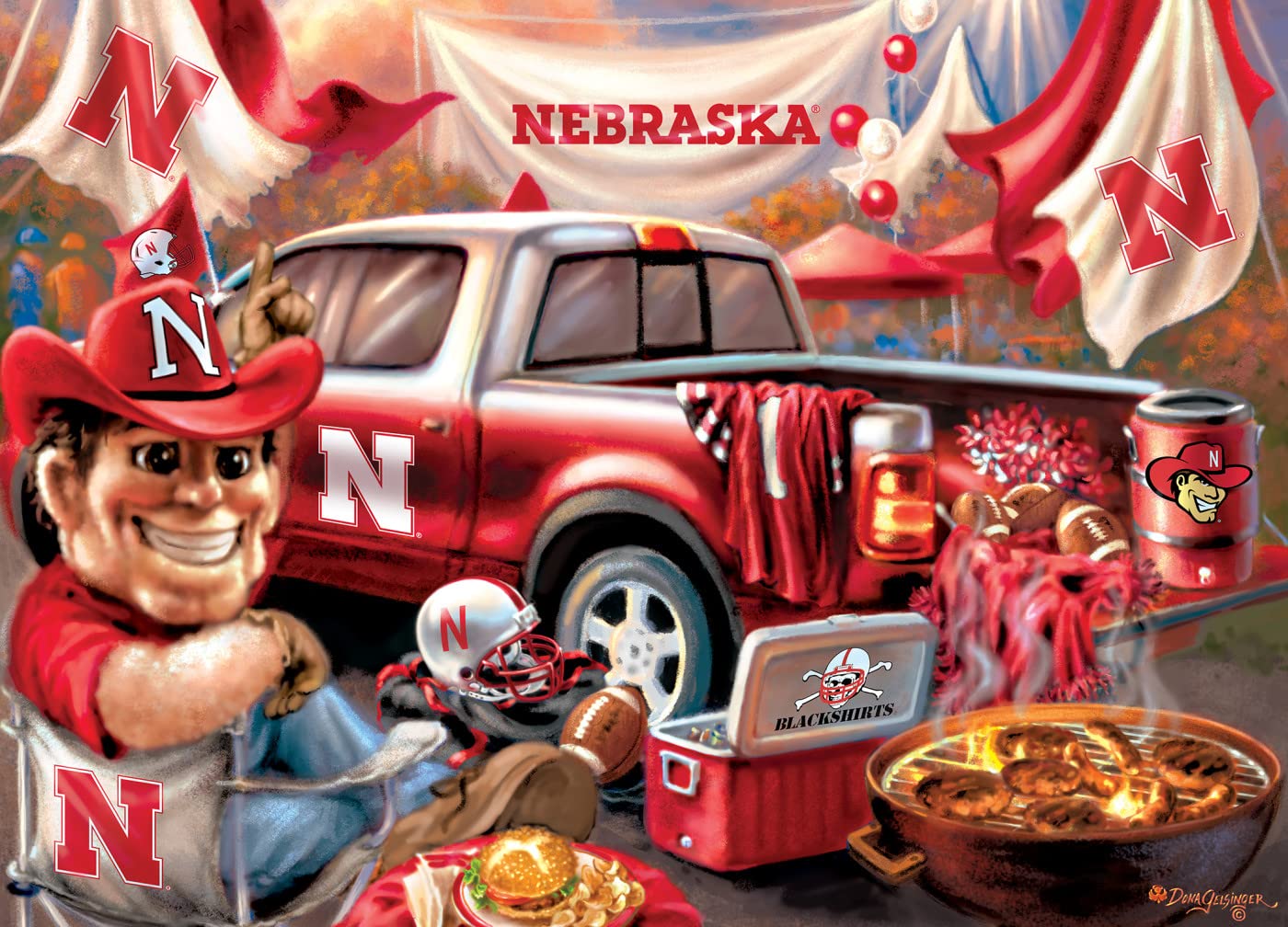 Foto 2 | Rompecabezas Masterpieces Ncaa Nebraska Cornhuskers 1000 Unidades - Venta Internacional.
