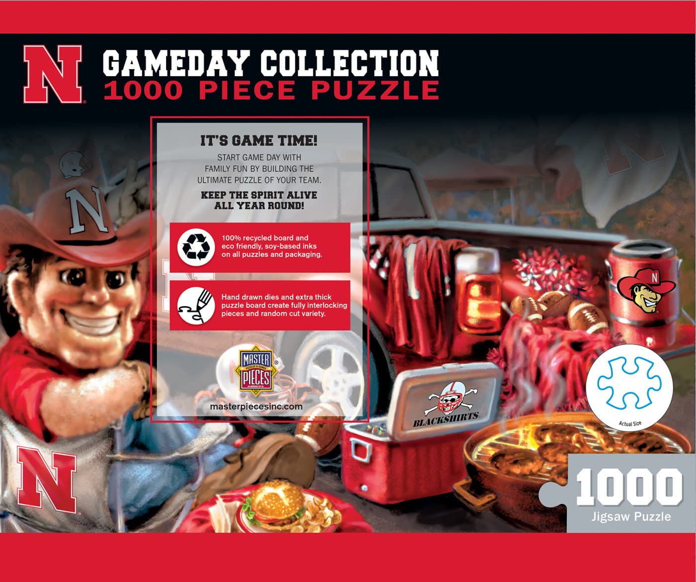 Foto 4 pulgar | Rompecabezas Masterpieces Ncaa Nebraska Cornhuskers 1000 Unidades - Venta Internacional.