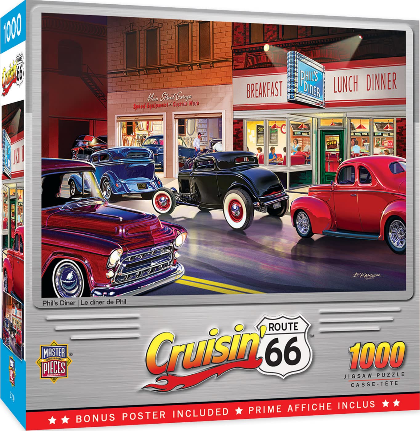 Foto 2 pulgar | Rompecabezas Masterpieces Route 66 Phil's Diner 1000 Piezas - Venta Internacional.