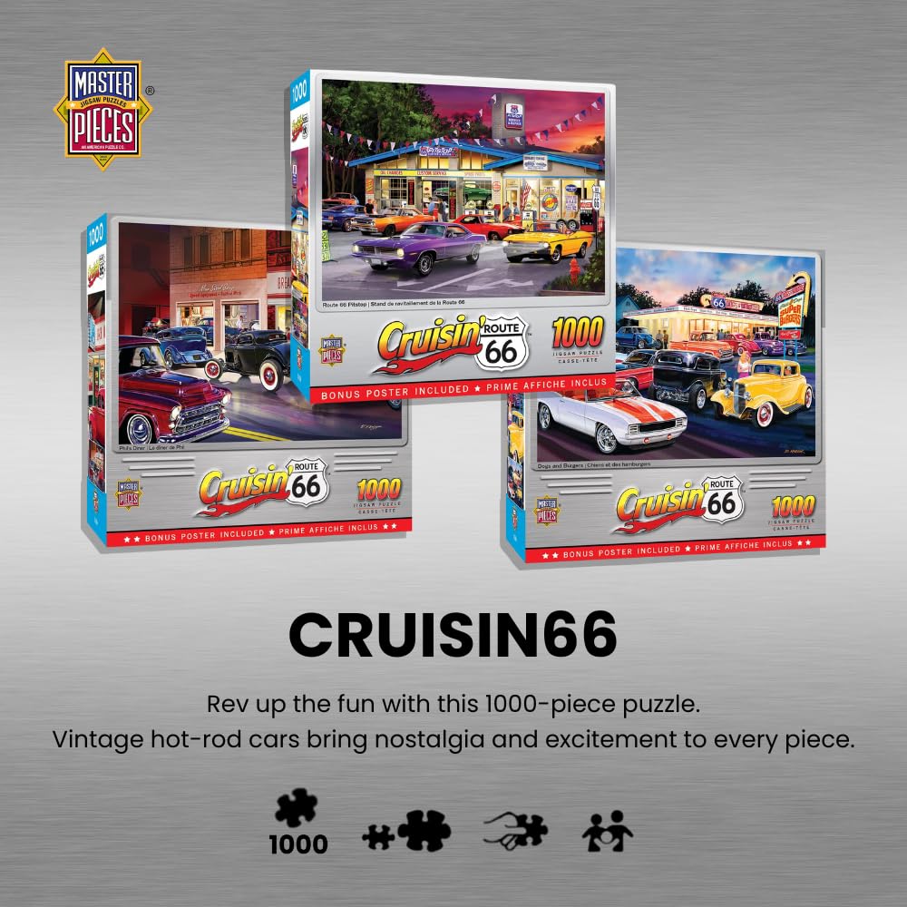 Foto 2 | Rompecabezas Masterpieces Route 66 Phil's Diner 1000 Piezas - Venta Internacional.