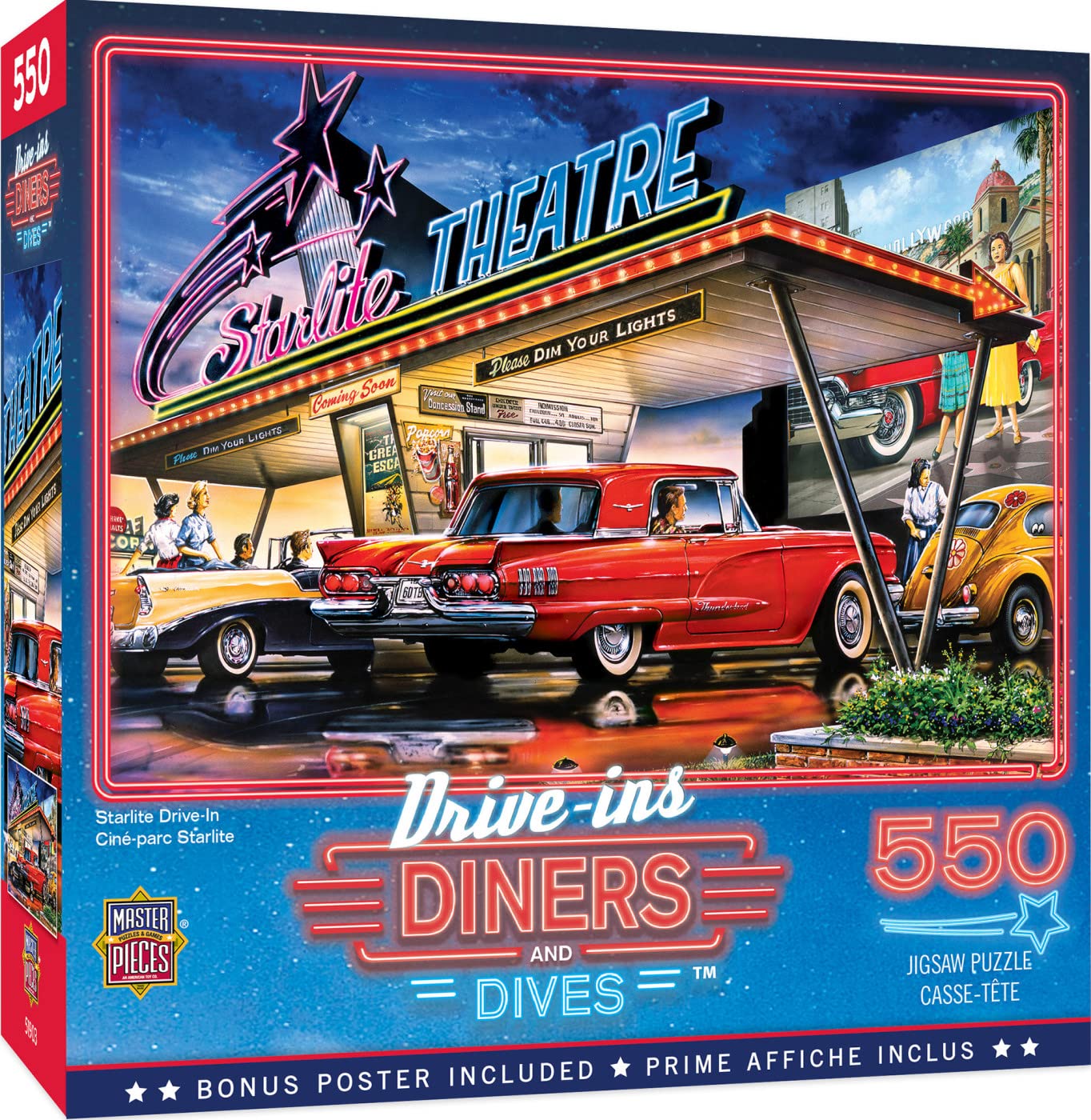 Foto 2 pulgar | Rompecabezas Masterpieces Starlite Drive-in 550 Piezas - Venta Internacional.
