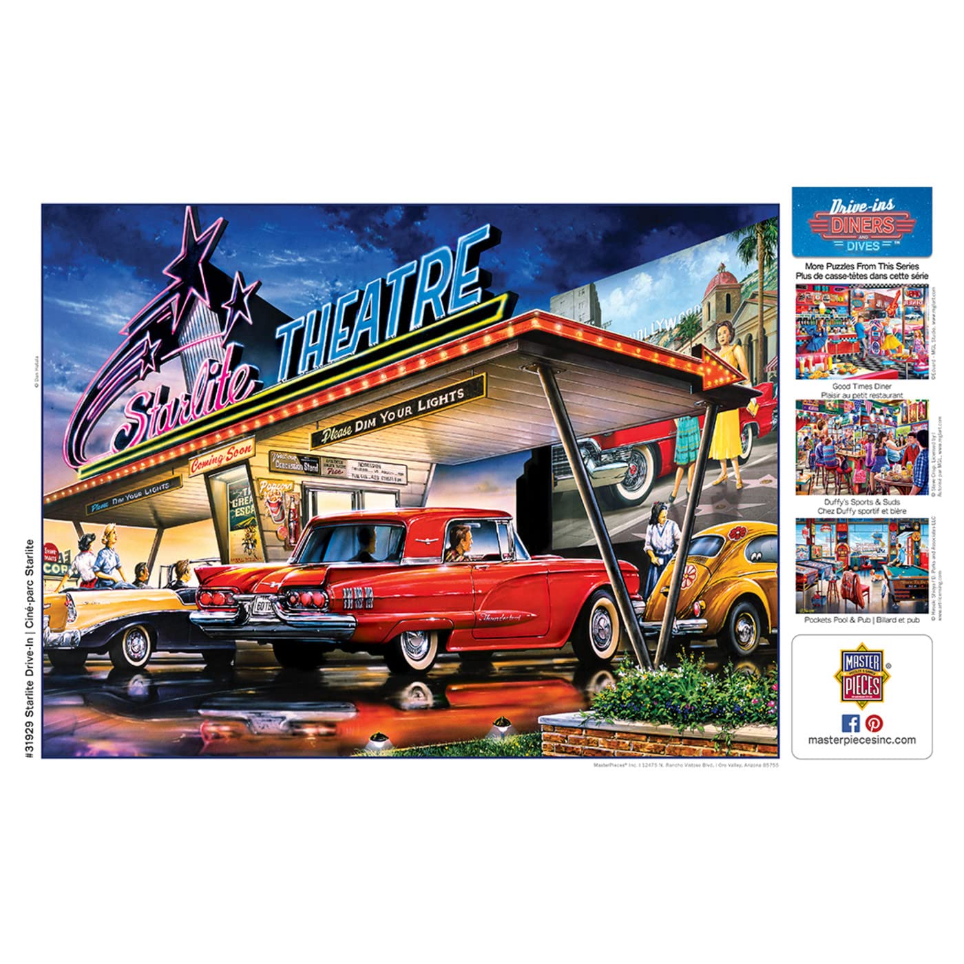 Foto 8 pulgar | Rompecabezas Masterpieces Starlite Drive-in 550 Piezas - Venta Internacional.