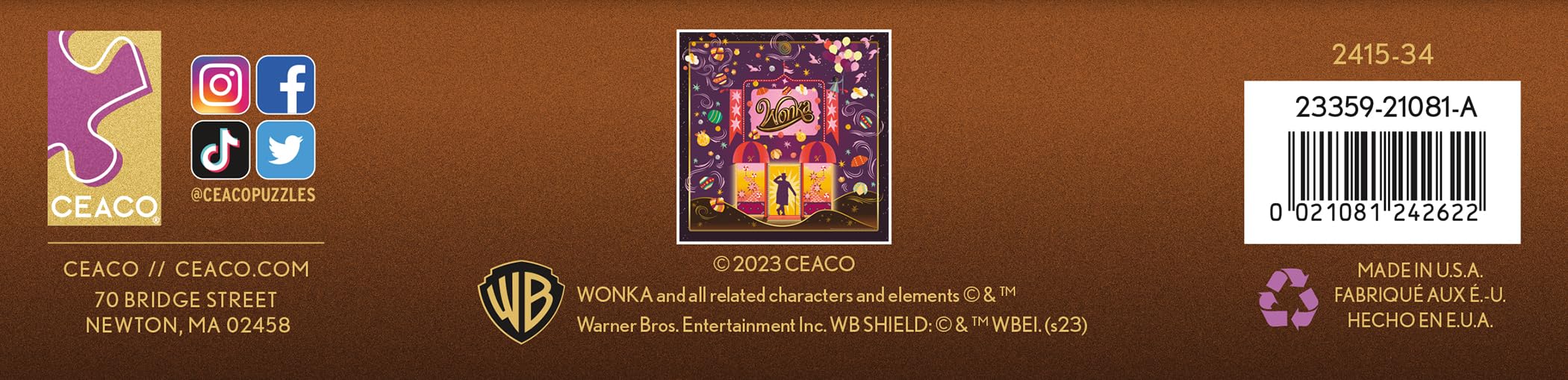 Foto 8 pulgar | Rompecabezas Ceaco Wonka Chocolate Fantasy, 500 Piezas - Venta Internacional.