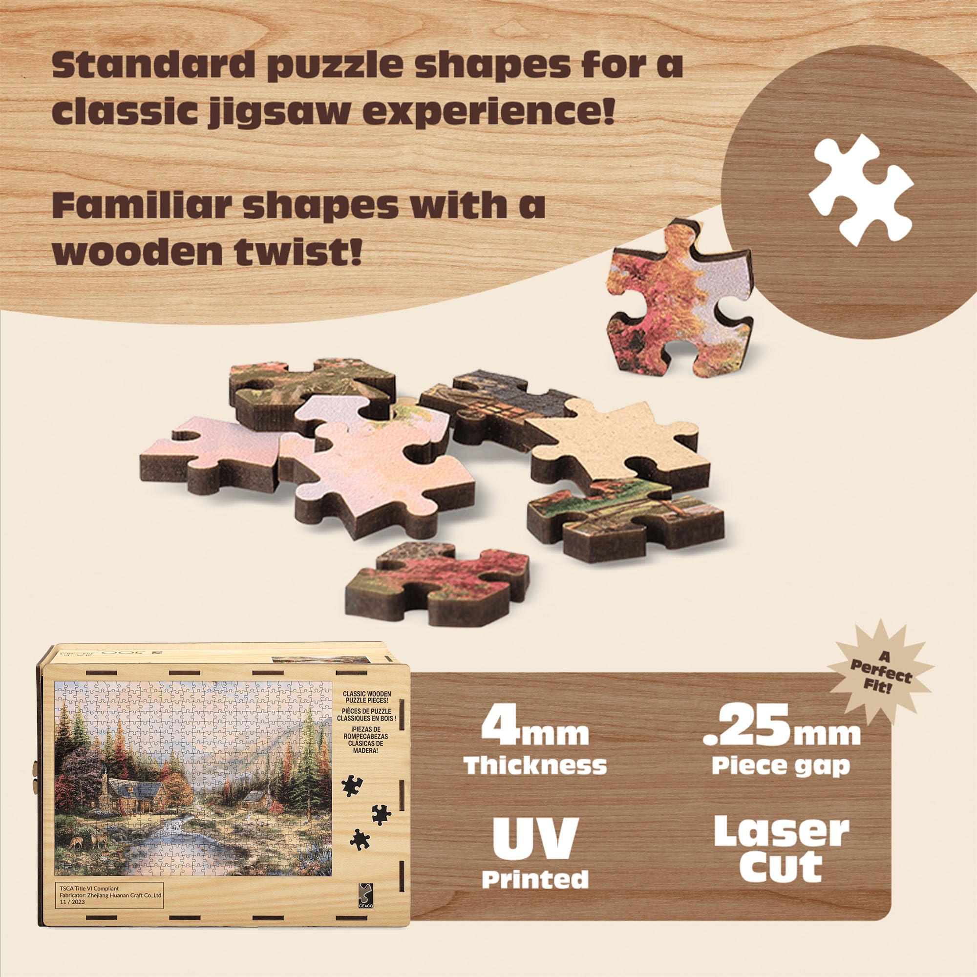 Foto 4 pulgar | Rompecabezas De Madera Buffalo Games Thomas Kinkade Sierra Paradise, 500 Piezas - Venta Internacional.